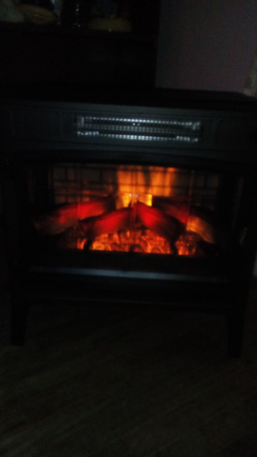 duraflame Freestanding Electric Fireplace Stove Heater with 3D Flame Effect for 1,000 Sq. Ft, Bronze customer photo 1