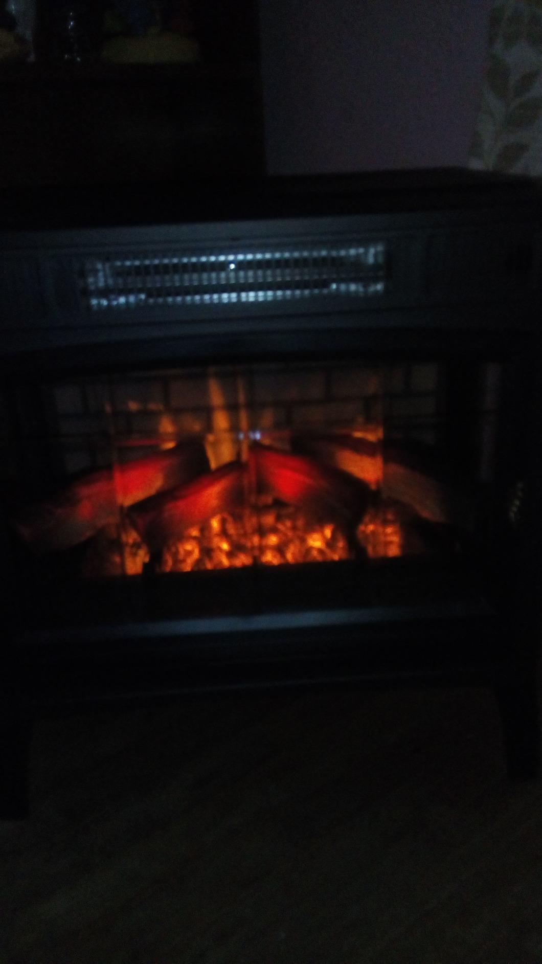 duraflame Freestanding Electric Fireplace Stove Heater with 3D Flame Effect for 1,000 Sq. Ft, Bronze customer photo 2