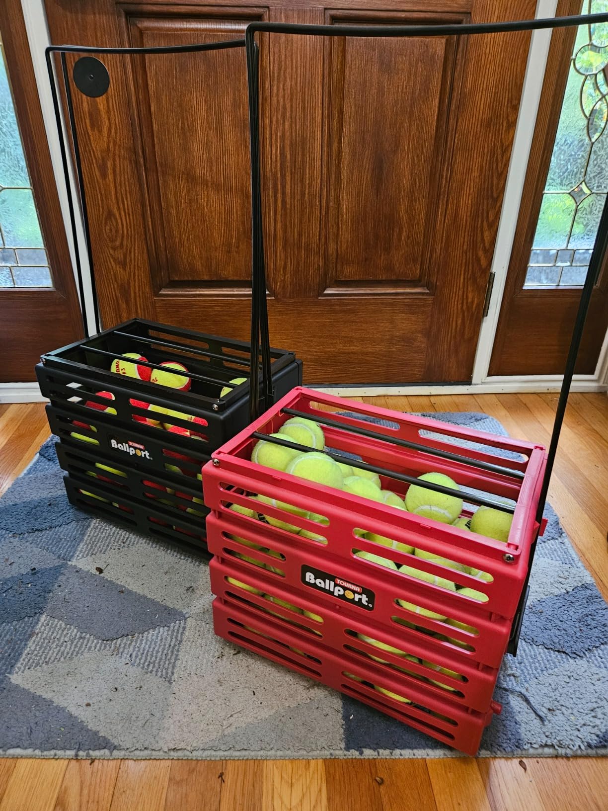 Tourna Ballport Tennis Ball Hopper Holds 80 Balls Durable and Lightweight - Blue customer photo 1