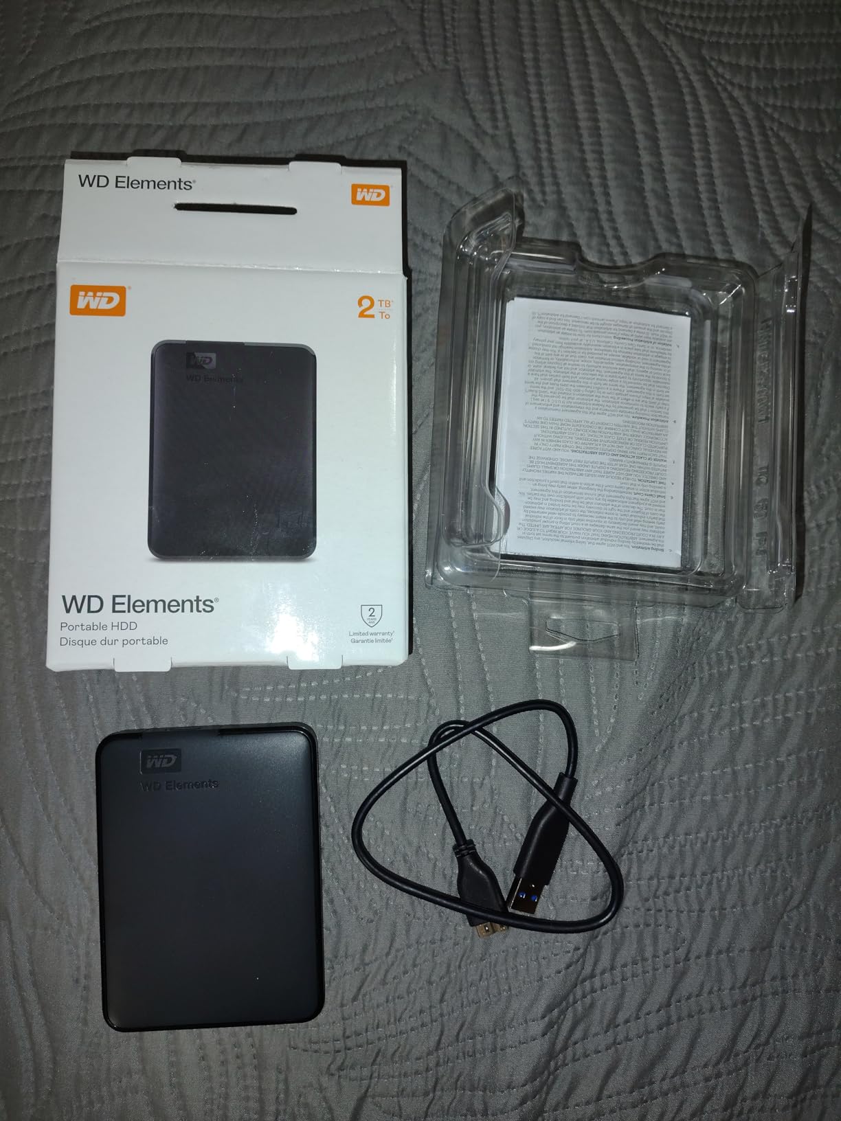 WD 2TB Elements Portable External Hard Drive for Windows, USB 3.2 Gen 1/USB 3.0 for PC & Mac, Plug and Play Ready - WDBU6Y0020BBK-WESN customer photo 2