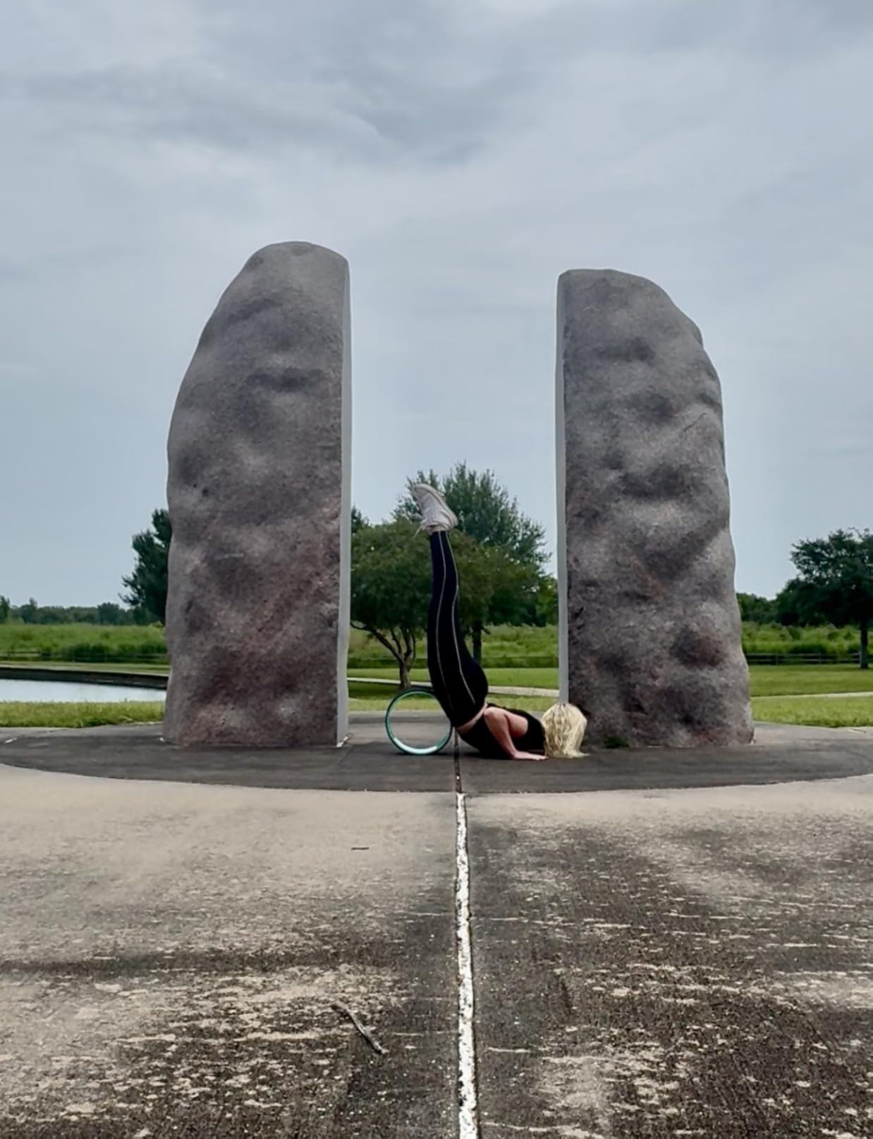 Yoga Wheel with Beginners Guide & Yoga Strap - Back Pain and Tension Relief. Comfy Roller for Stretching, Increase Flexibility. Home Exercise Kit. Ideal for Women Yogis. Improve your Posture. customer photo 2