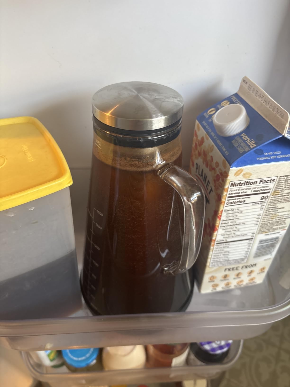 OVALWARE Airtight Cold Brew Iced Coffee Maker Pitcher (& Iced Tea Maker) with Spout - 1.5L/ 51oz Brewing Glass Carafe with Removable Stainless Steel Filter customer photo 1