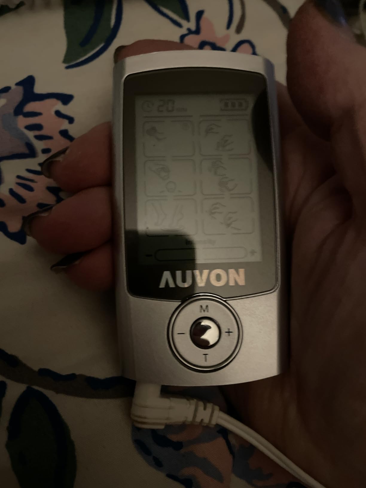 AUVON Rechargeable TENS Unit Muscle Stimulator, 24 Modes 4th Gen TENS Machine with 8pcs 2