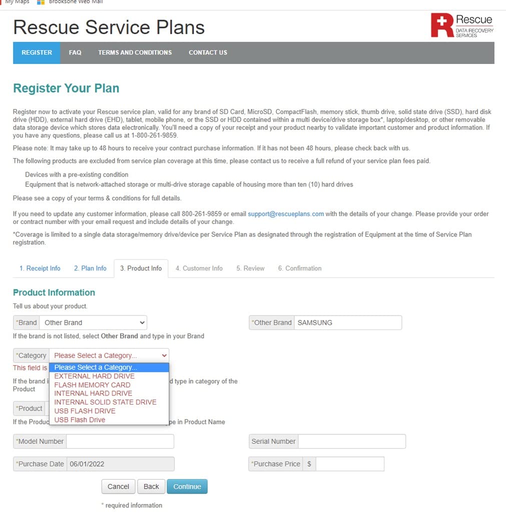 Rescue - 3 Year Data Recovery Plan for SSD customer photo 1