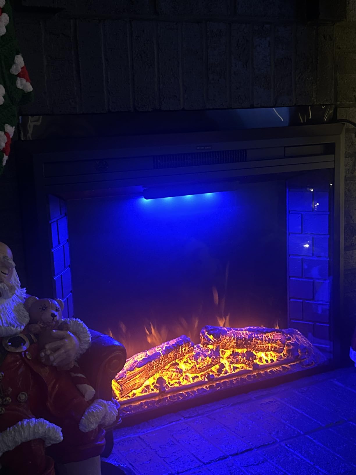 Valuxhome Electric Fireplace, 36 Inches Fireplace Insert with Overheating Protection, Fire Crackling Sound, Remote Control, 750/1500W, Black customer photo 2