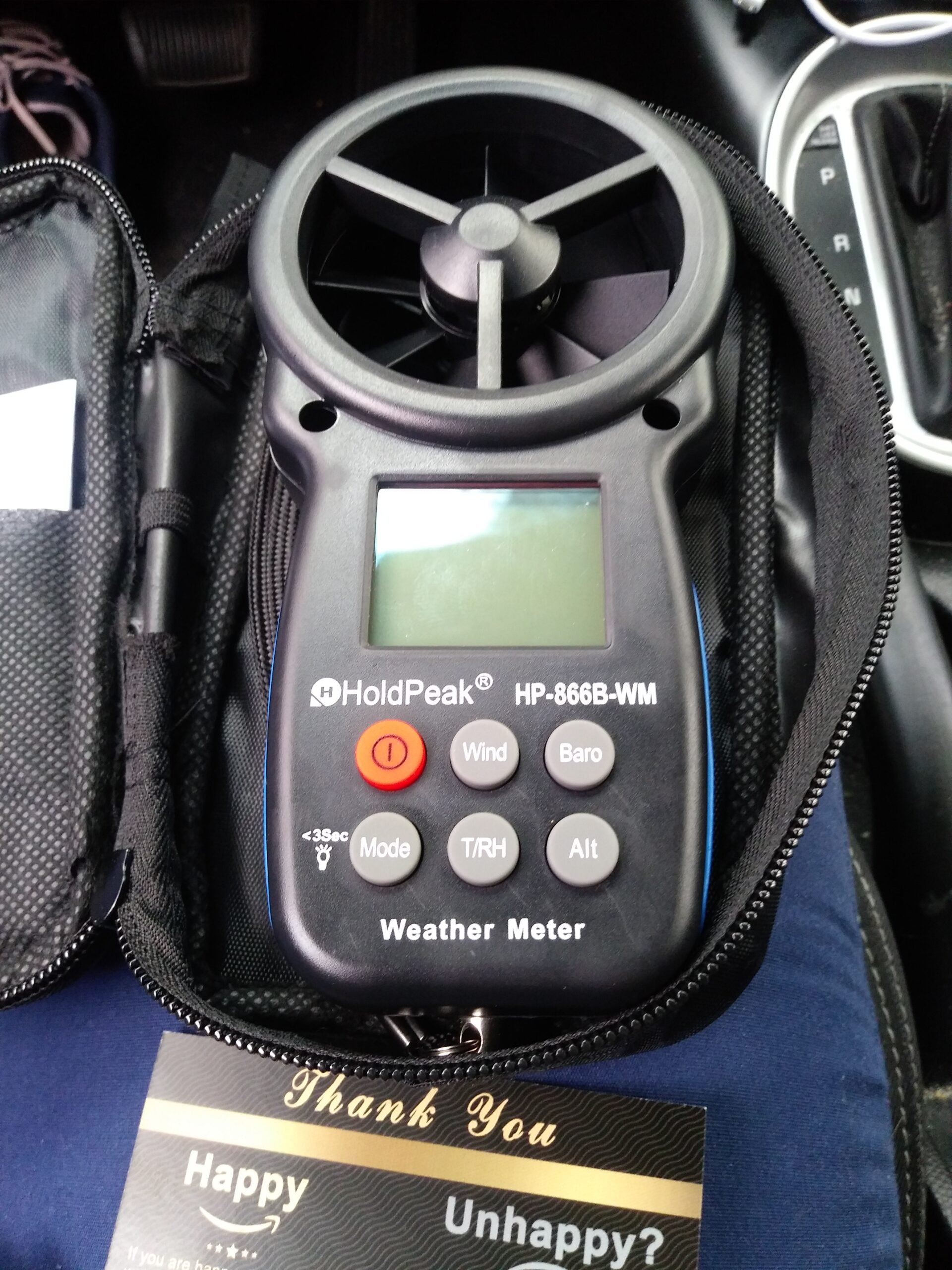 HoldPeak Handheld Anemometer Barometer, Weather Meter for Wind Speed, Temperature, Humidity, Dew Point, Altitude, Barometric Pressure, Wind Chill Measuring, Digital Wind Guage 866B-WM customer photo 1