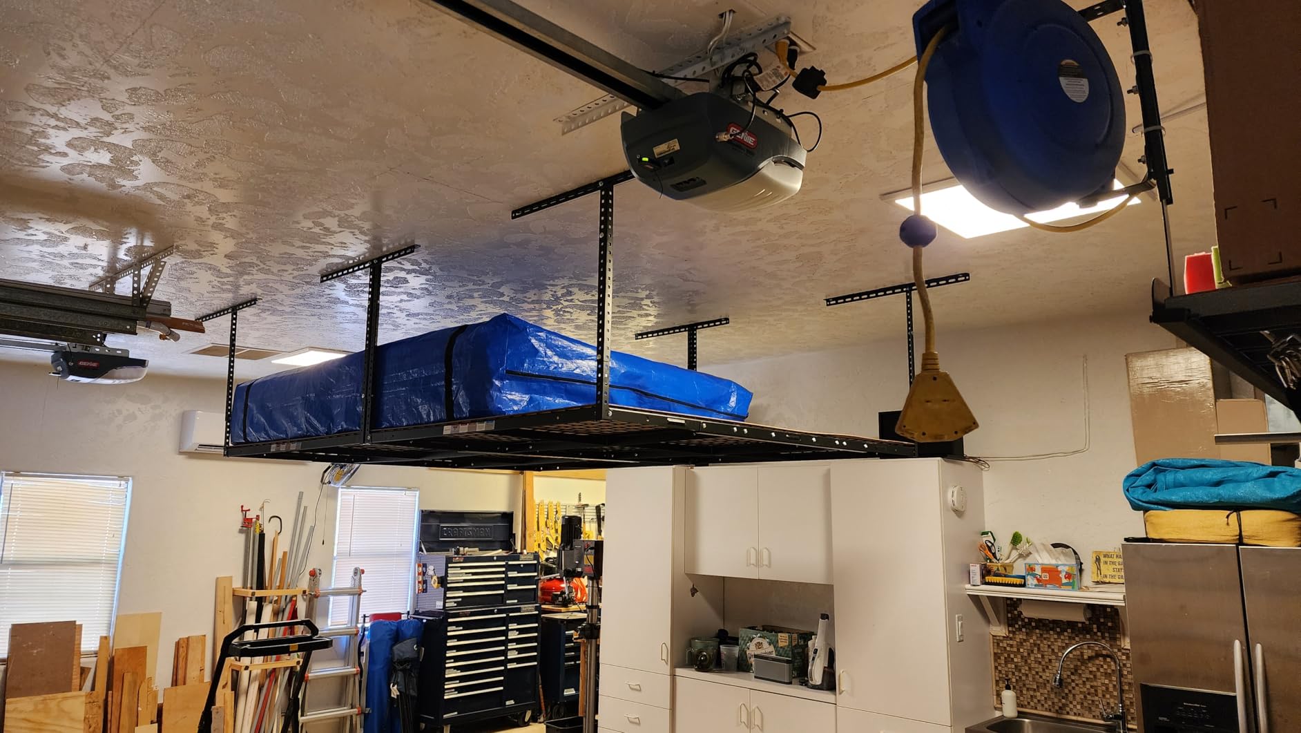 FLEXIMOUNTS 4x6 Overhead Garage Storage Adjustable Ceiling Rack 72