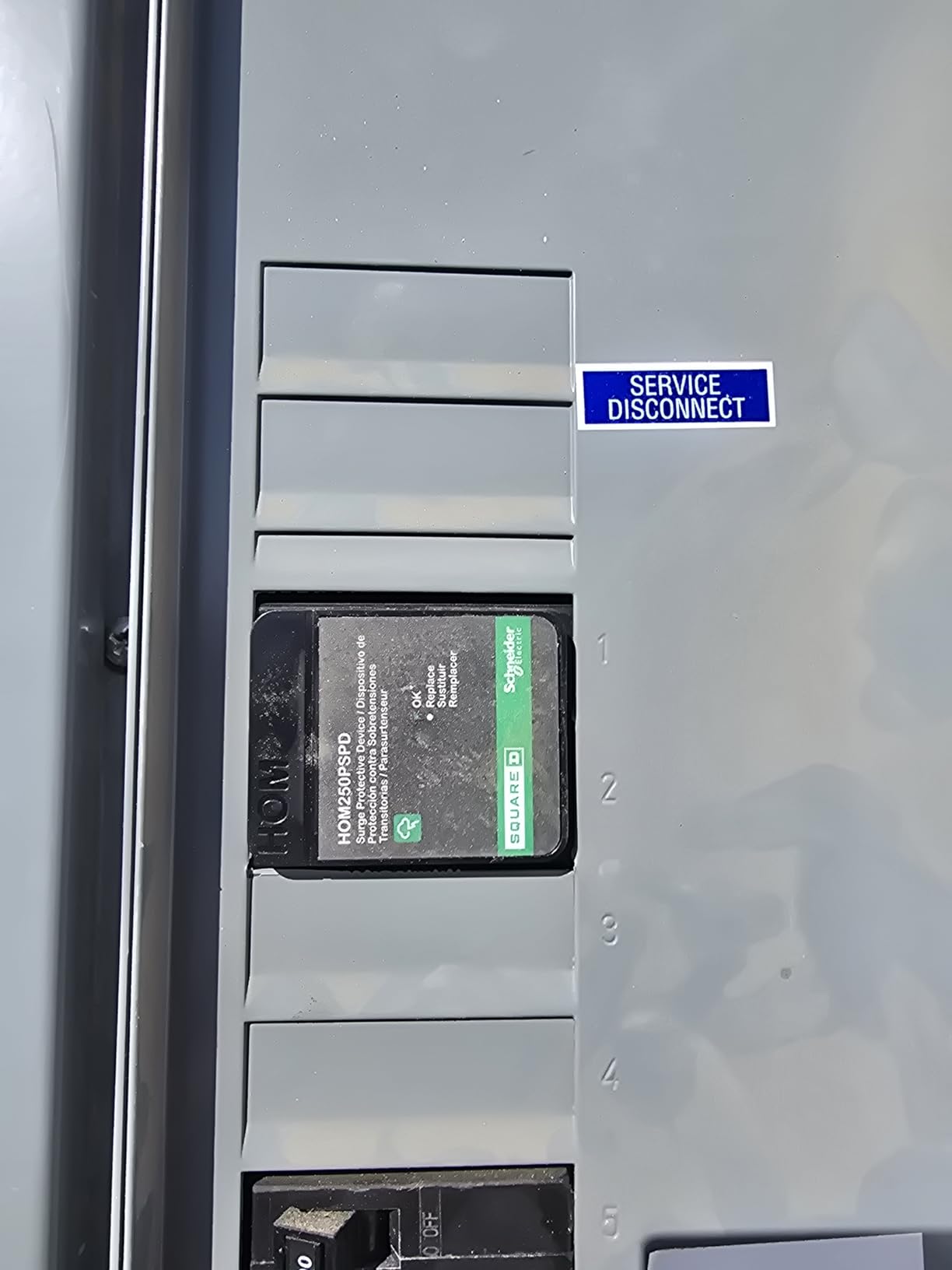 Square D - HOM250PSPD Homeline Whole House Surge Protection Device, 50kA, 120/240V, 1-Phase, No Wiring, Plug-On Neutral customer photo 1