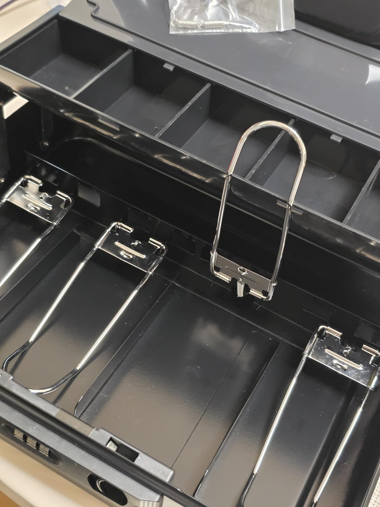 Jssmst Large Cash Box with Money Tray and Lock - Safe Box for Cash Saving Key Lock Money Organizer Box, 11.8L x 9.5W x 3.5H Inches, Black, SM-CB0501L, XLarge customer photo 2