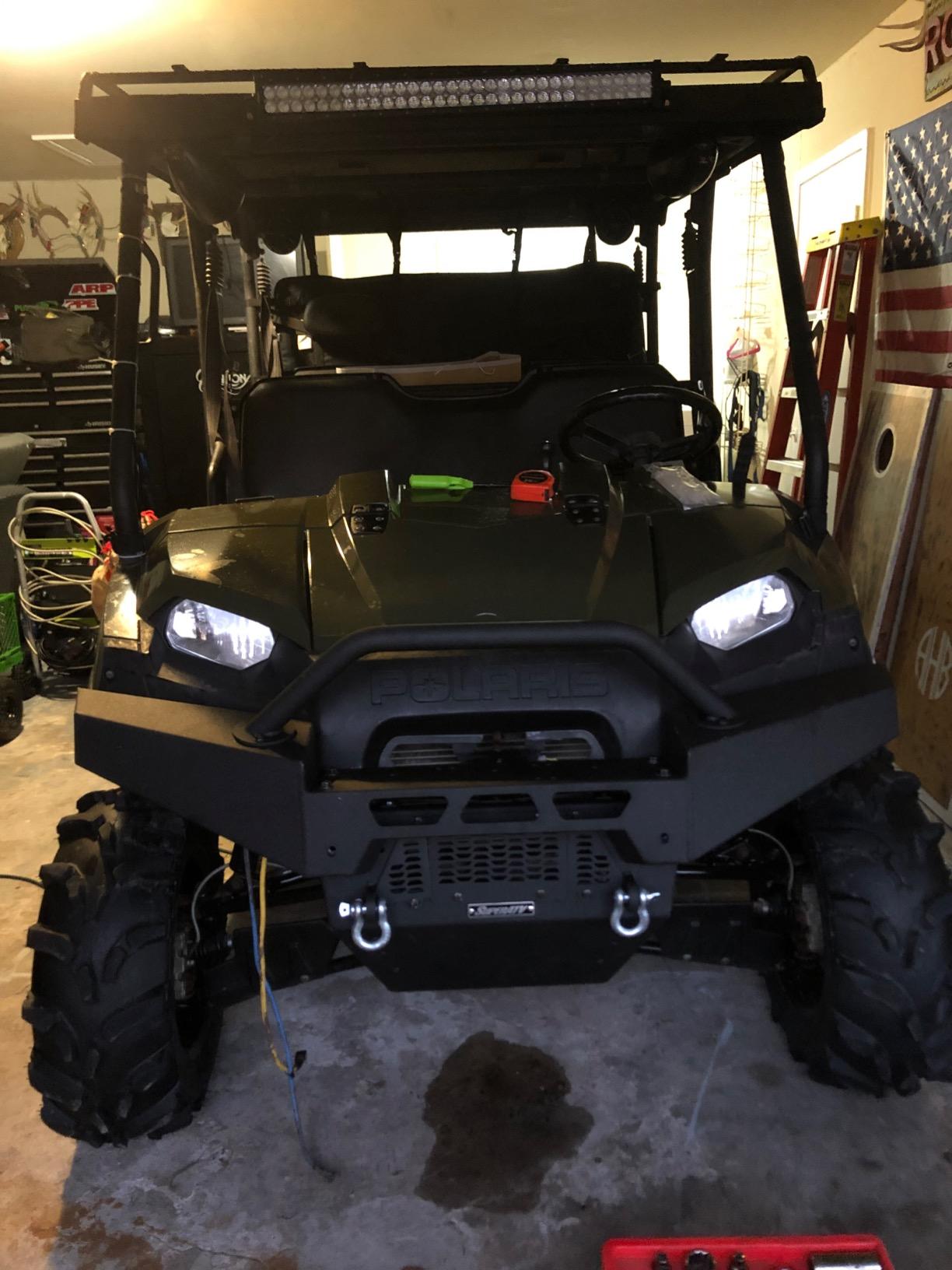 SuperATV Winch Ready Front Bumper For Polaris Ranger XP 570/700/ 800/900/ 900 Diesel/ 1000 Diesel/Crew, Pre-fit For any SuperATV Black Ops Winches, Made of Thick Steel Plating, See Fitment, USA Made customer photo 1
