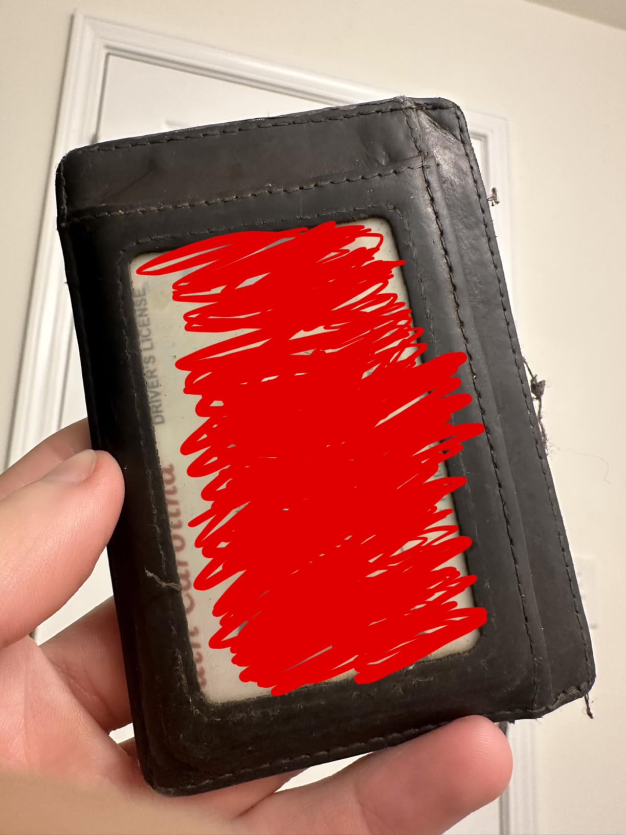 Slim Wallet Front Pocket Minimalist Leather RFID Blocking Medium Size customer photo 2