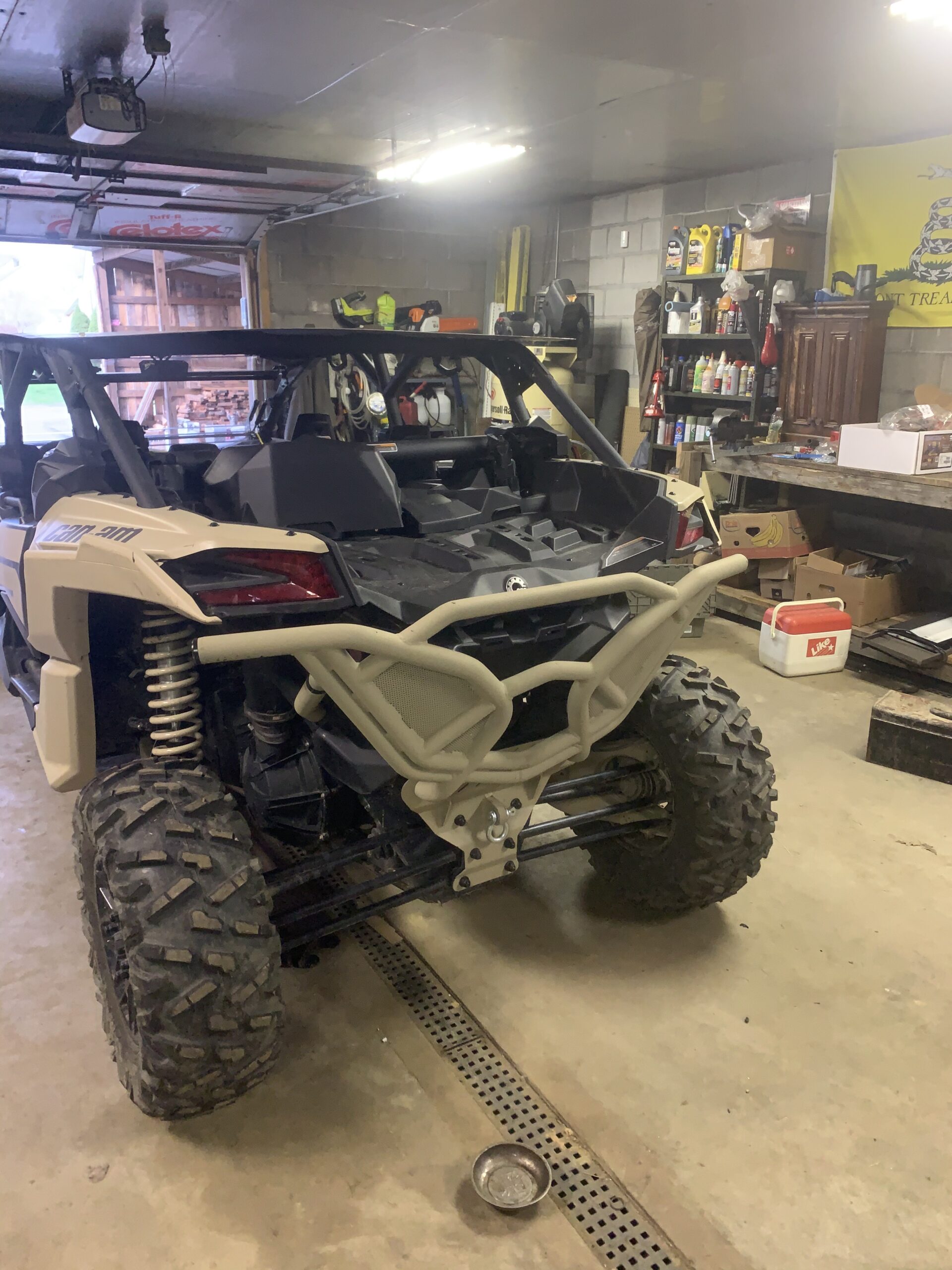 SuperATV Rear Bumper for Can-Am Maverick X3, Made of Heavy Duty Tubing -Powder Coated for Extra Durability, Built-In Towing Clevis, Bolt-On Mounting, Easy Access to Change Oil, See Fitment, USA Made customer photo 1