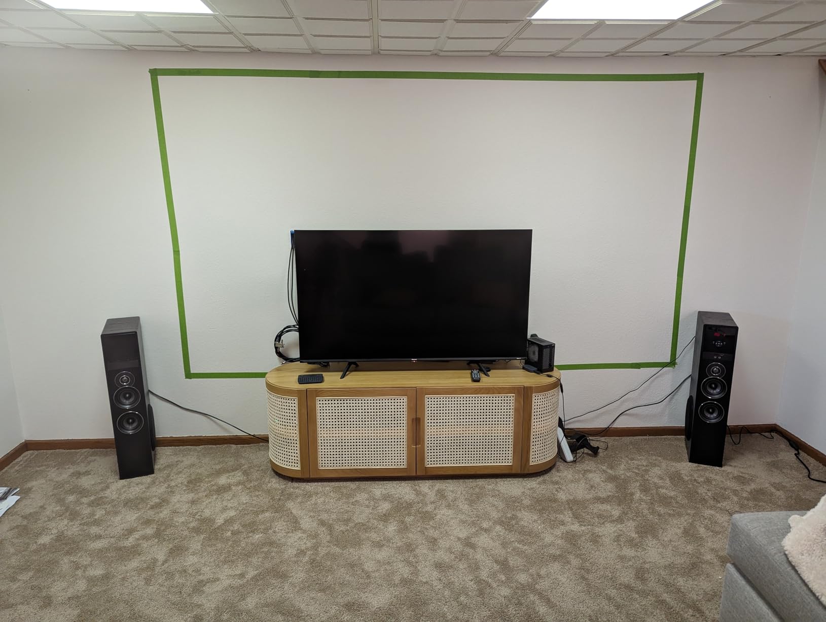 Rockville TM80B Powered Home Theater Tower Speaker System, Black, 800W, 8