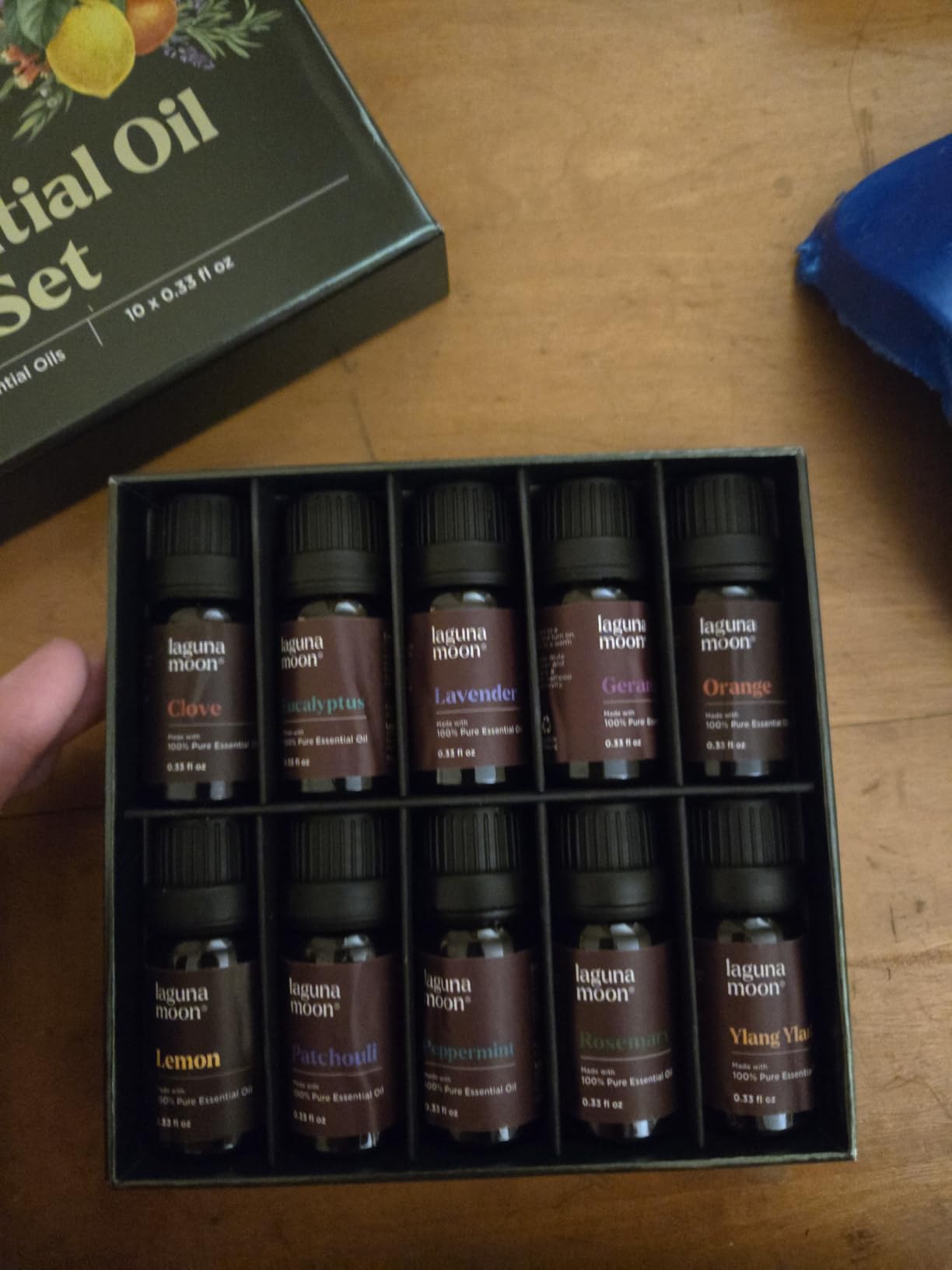 Lagunamoon Essential Oils Set, Top 20 Gift Set Oils for Diffusers, Humidifiers, Aromatherapy, Candle Making Scents, Cars & Home Products, Peppermint, Tea Tree, Lavender, Eucalyptus, Lemongrass (10mL) customer photo 2