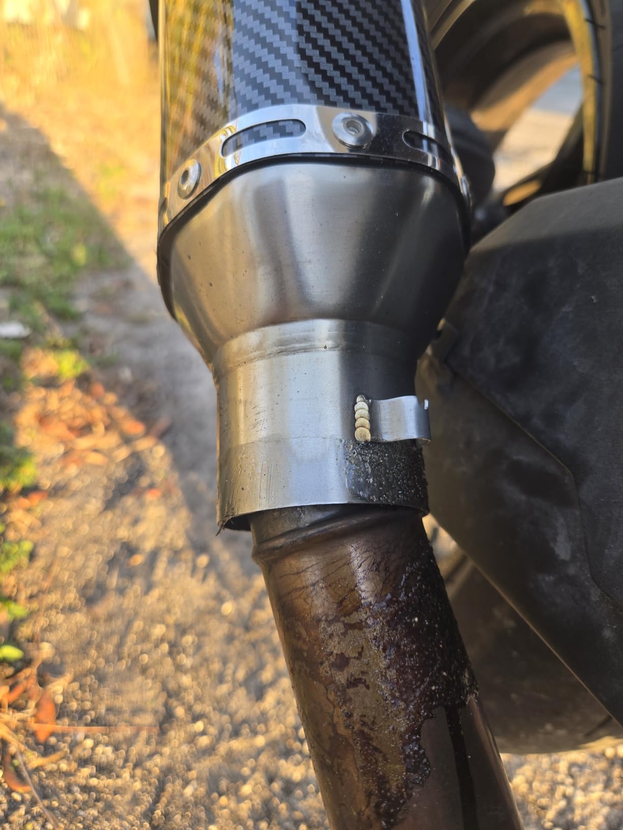 Exhaust Muffler Carbon Fiber 1.5-2
