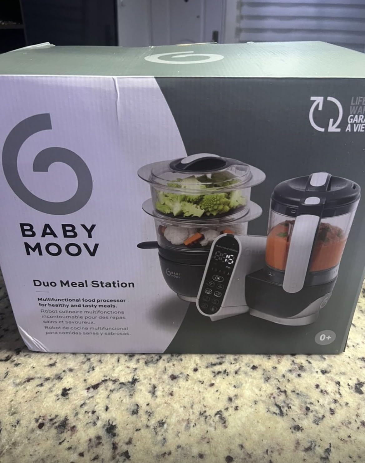 Babymoov Duo Meal Station Grey: Multi-Speed Baby Food Maker Steamer and Puree Blender, Baby Food Processor that warms & defrosts (Nutritionist Approved) customer photo 2