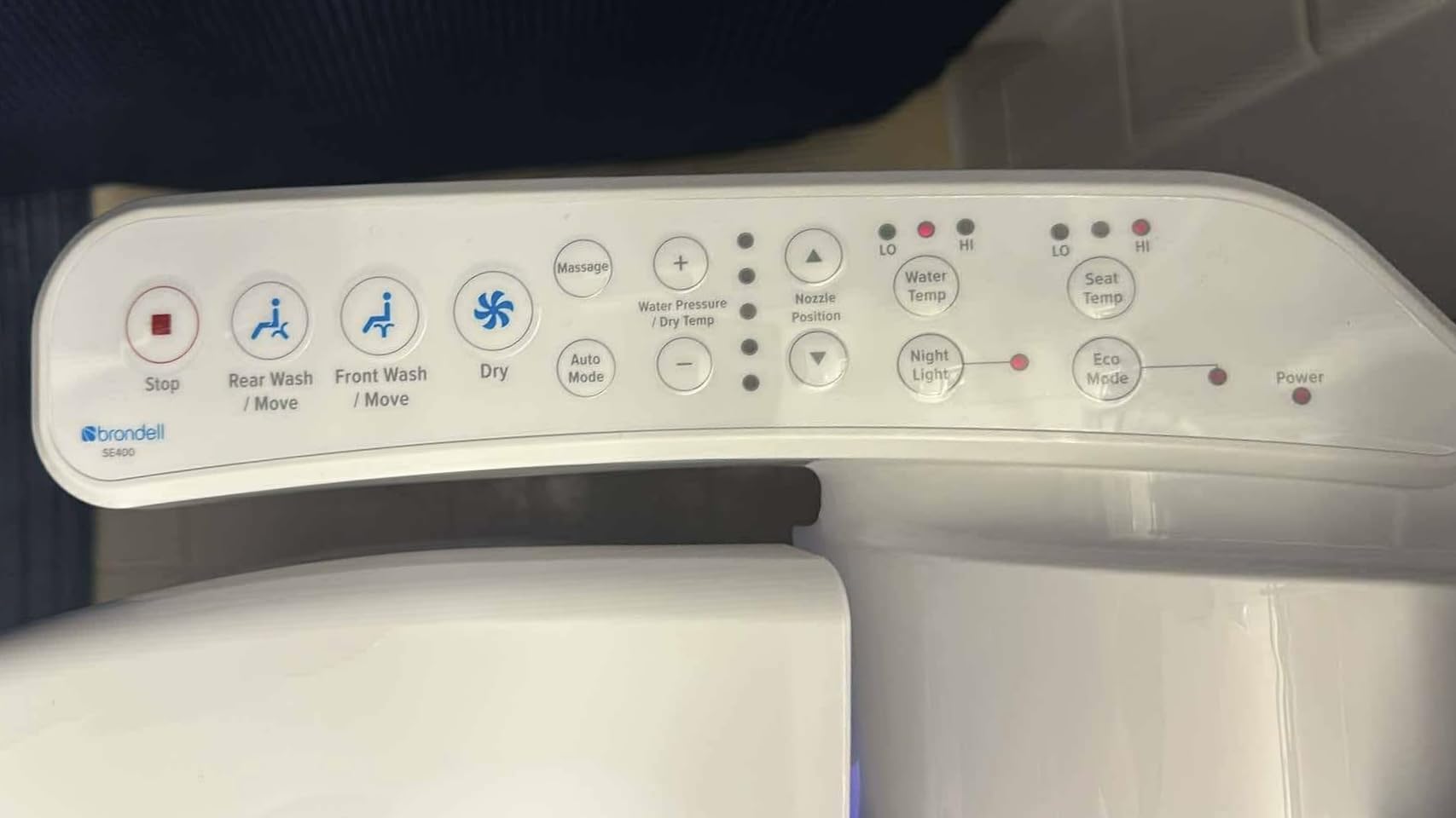 Brondell SE400-EW Swash SE400 Electric Bidet Toilet Seat With Heated Seat, Oscillating Stainless Steel Nozzle, Warm Air Dryer, Night Light, Gentle Close Lid, White Side Arm Control, Elongated customer photo 2