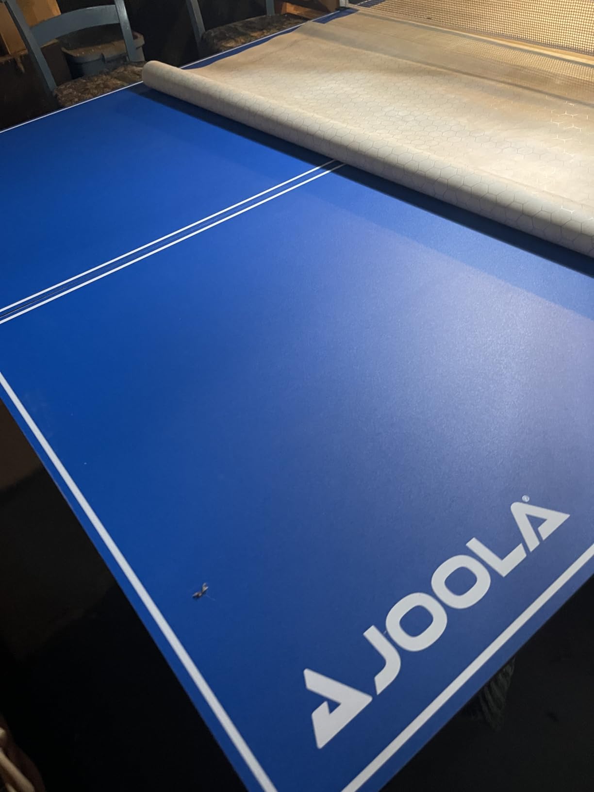 JOOLA Ping Pong Conversion Top with Net Set for Billiard and Pool Tables - Regulation Top Converts Billiards into Ping Pong Table - Includes Foam Padding for Protection - Steel Frame Option customer photo 1
