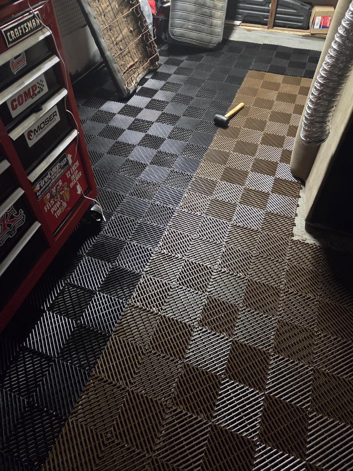 Big Floors RaceDeck Garage Floor Tiles, Interlocking Garage Flooring, Free-Flow Self-Draining Non-Slip Heavy-Duty Copolymer customer photo 1