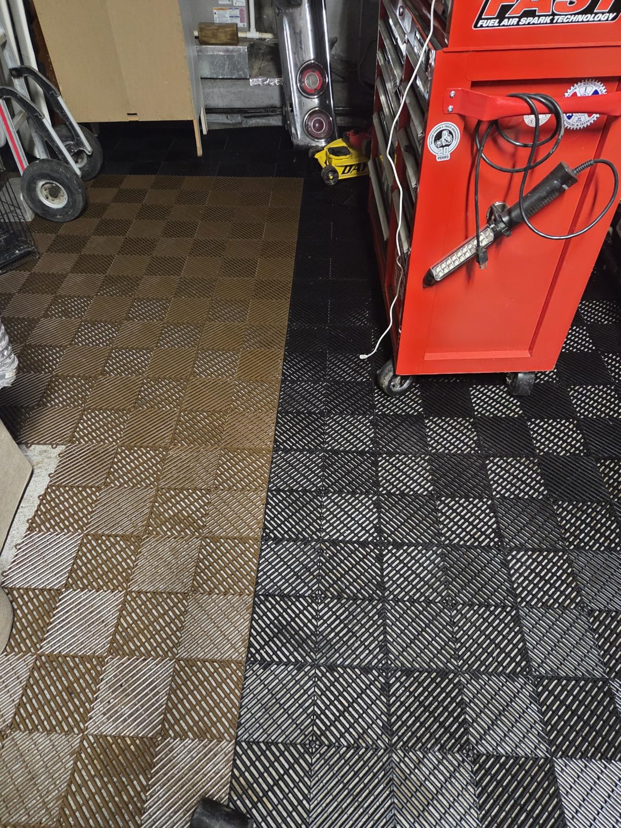 Big Floors RaceDeck Garage Floor Tiles, Interlocking Garage Flooring, Free-Flow Self-Draining Non-Slip Heavy-Duty Copolymer customer photo 2