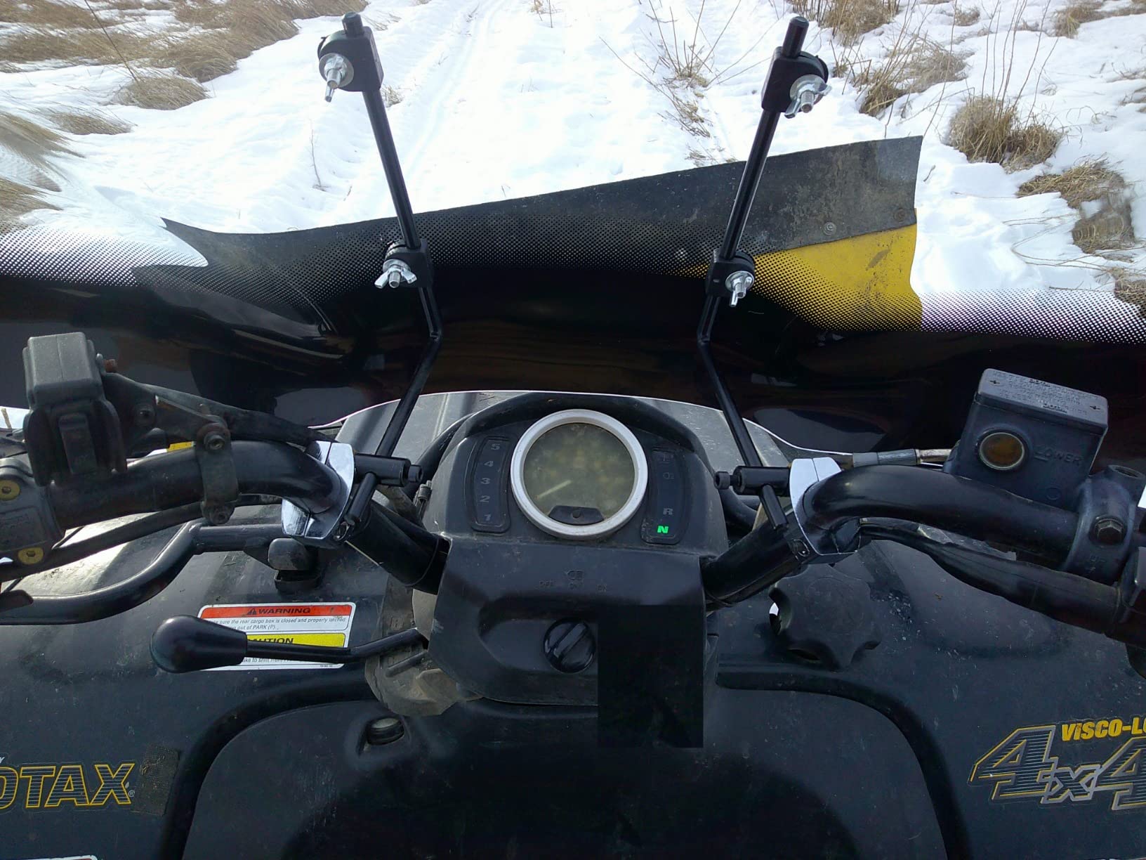 XMT-MOTO Large ATV Windshield Fit for Polaris Arctic Cat Honda Yamaha Can-Am and Kawasaki ATVs customer photo 2