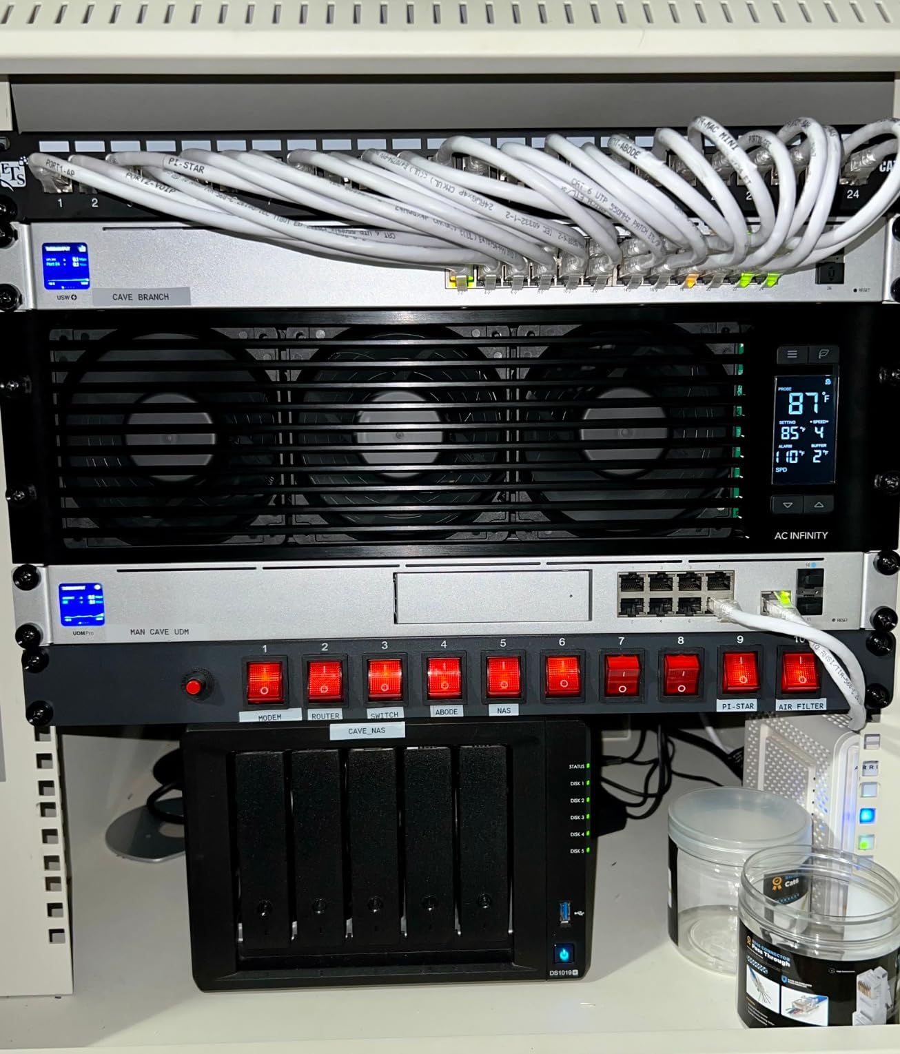 AC Infinity CLOUDPLATE T9-N, Rack Mount Fan Panel 3U, Intake Airflow, for Cooling AV, Home Theater, Network 19 inch Racks customer photo 1