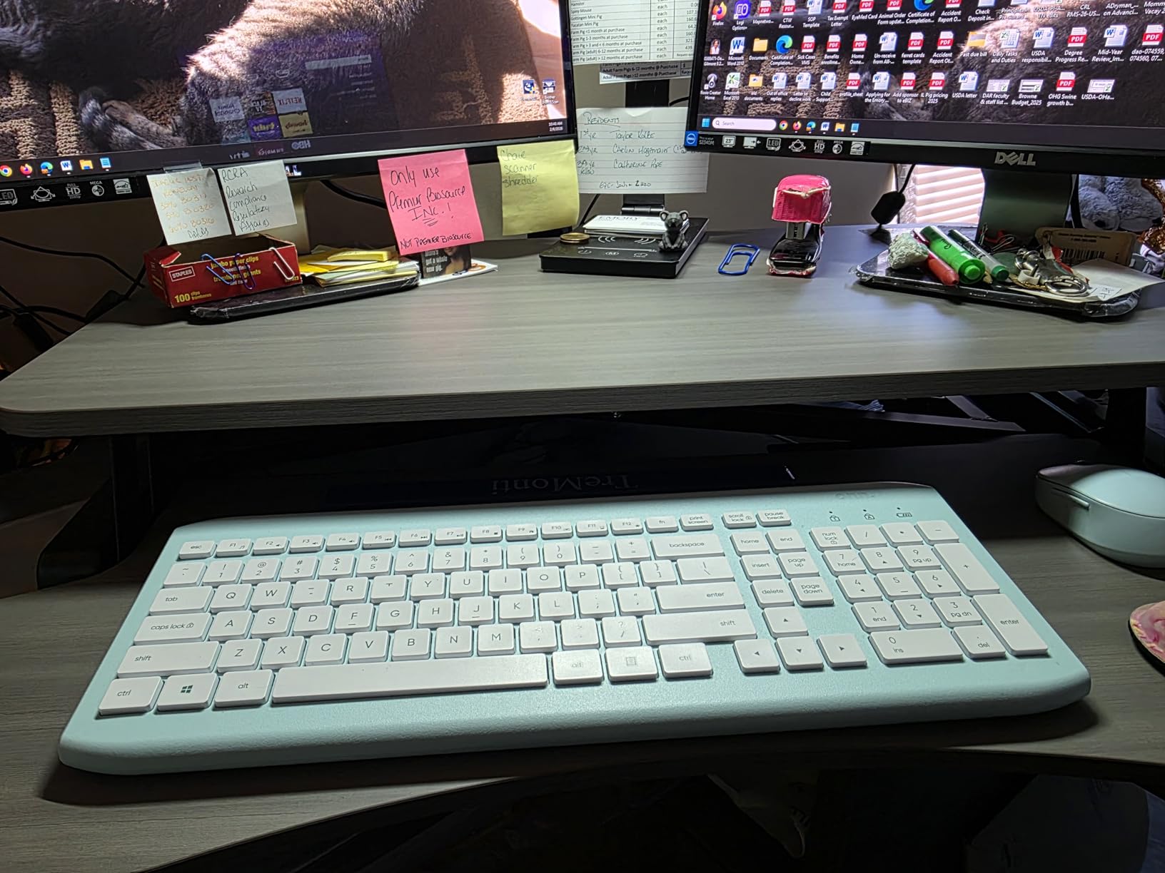 VIVO 32 inch Desk Converter, K Series, Height Adjustable Sit to Stand Riser, Dual Monitor and Laptop Workstation with Wide Keyboard Tray, Black, DESK-V000K customer photo 2