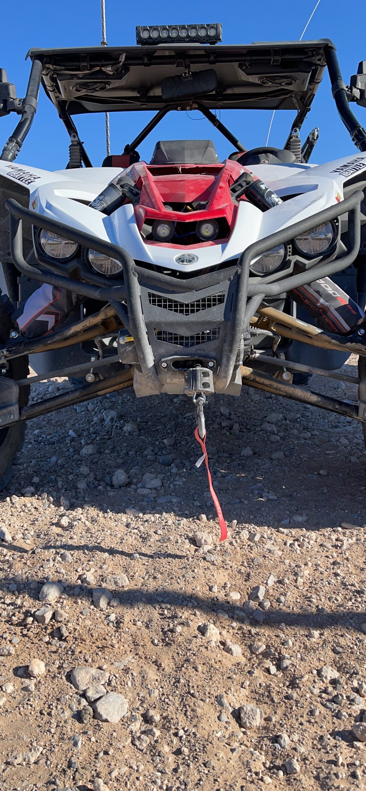 SuperATV Winch Ready Front Bumper for 2016+ Yamaha YXZ, Heavy Duty Steel Tubing, Built-In Mounting Bracket for SuperATV's 3500lb. Winch, Bolt-On Mounting, Full Front Coverage, See Fitment, USA Made customer photo 1