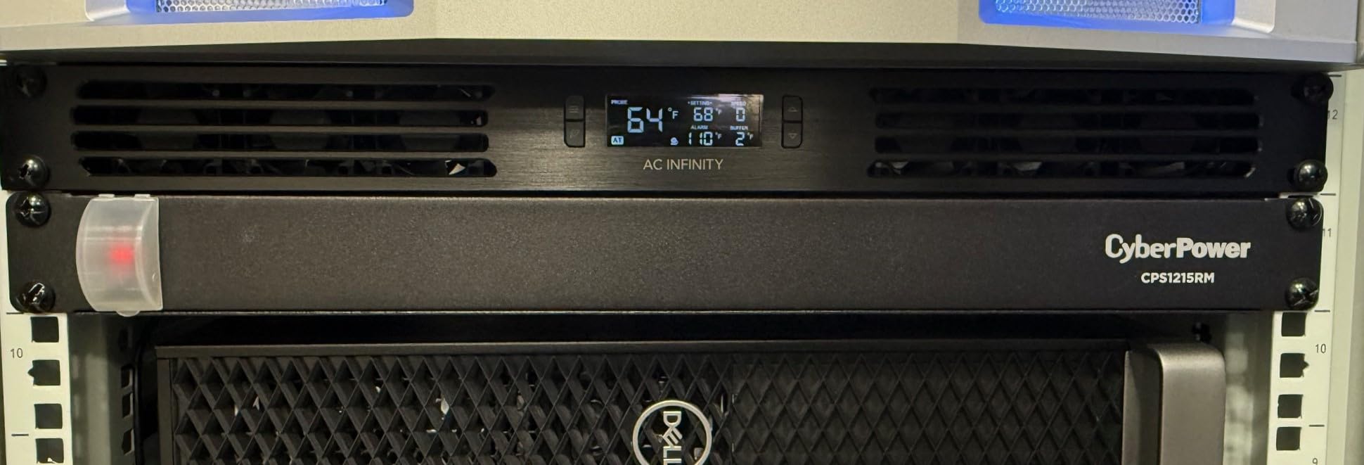 AC Infinity CLOUDPLATE T1-N, Rack Mount Fan Panel 1U, Intake Airflow, for Cooling AV, Home Theater, Network 19 inch Racks customer photo 1