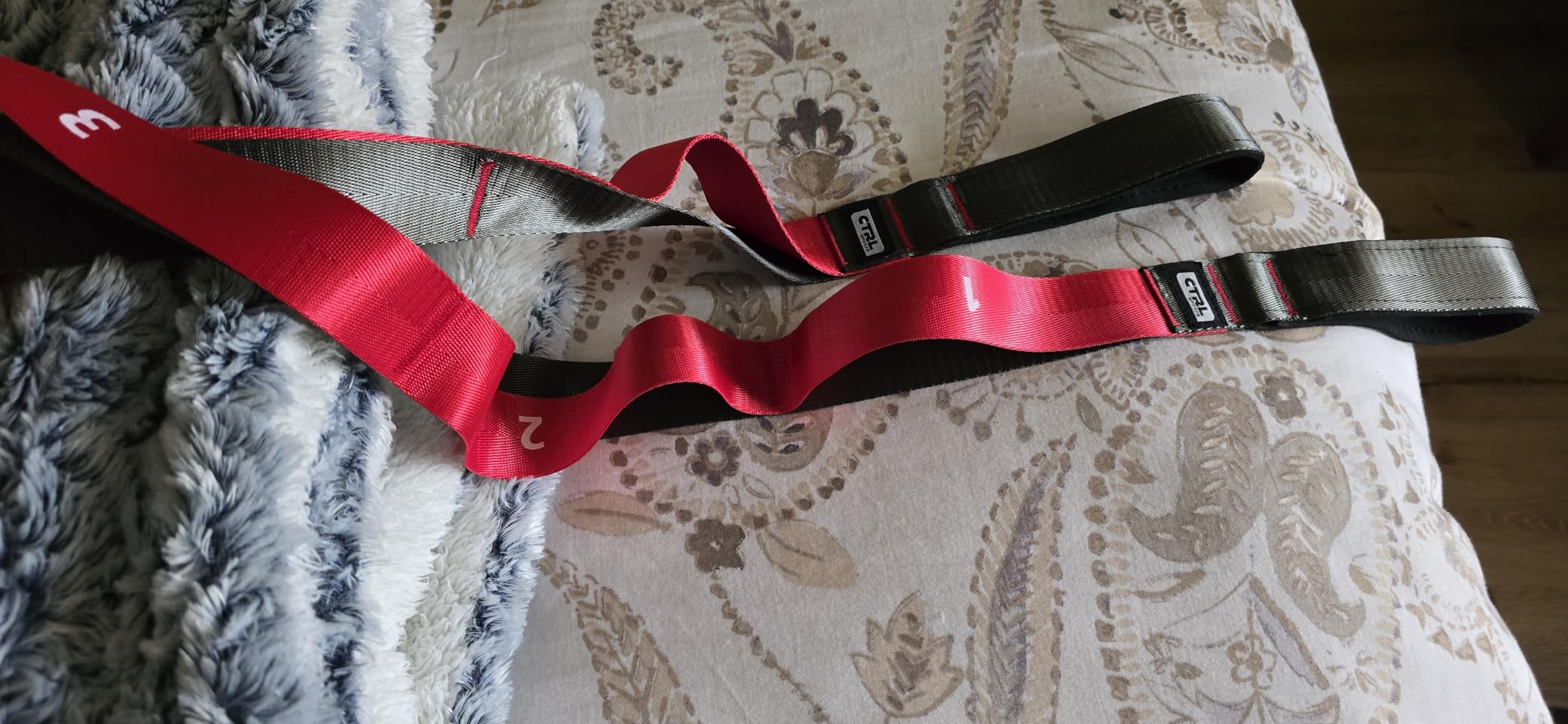 Stretching Strap with Loops - Non Elastic Stretch Band for Physical Therapy, Yoga Strap for Stretching Equipment, Stretch Bands for Exercise and Flexibility - Fascia, Hamstring & Leg Stretcher Belt customer photo 1