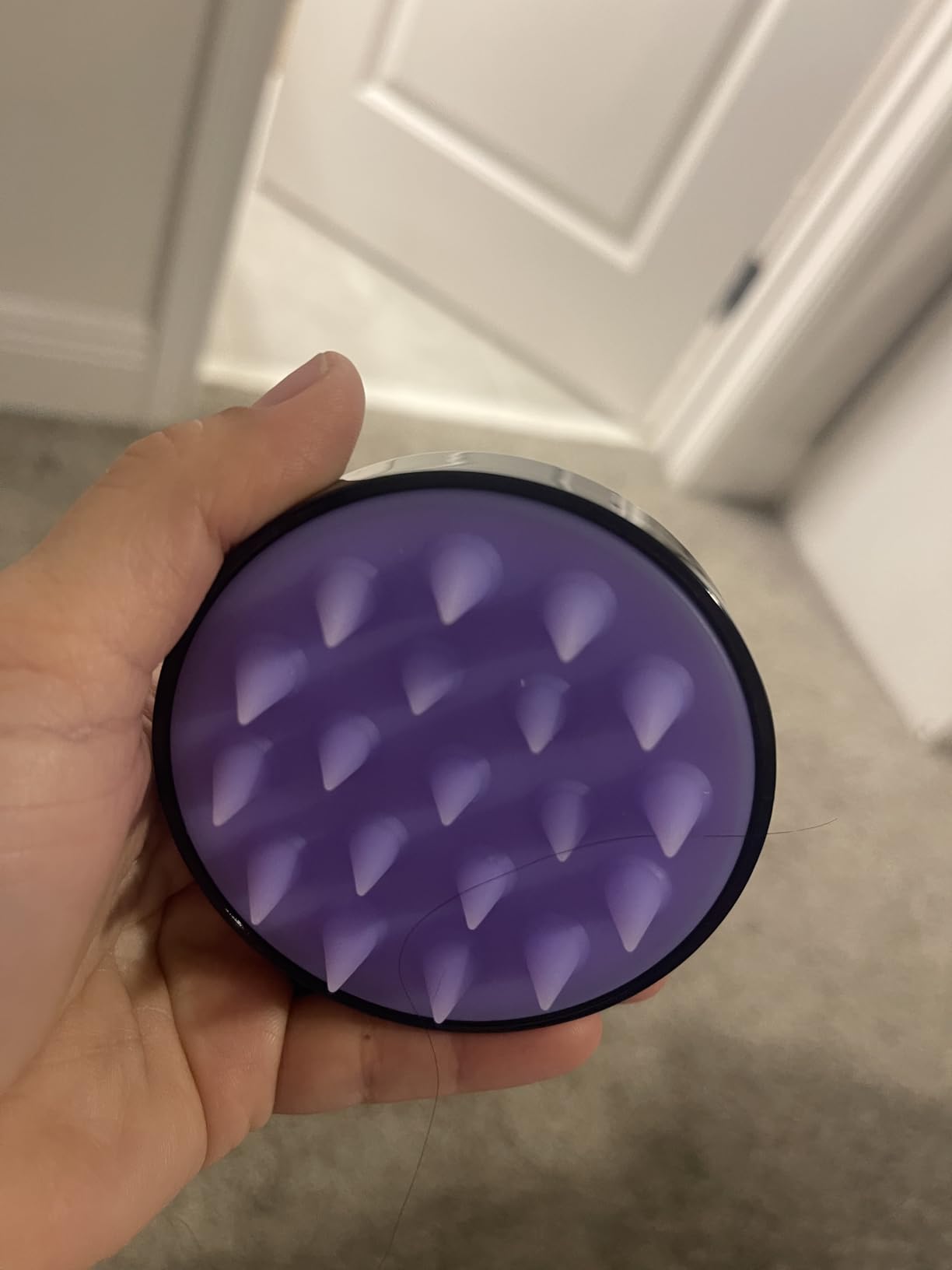 HEETA Scalp Massager Hair Growth, Soft Silicone Scalp Scrubber Shampoo Brush for Exfoliation, Dandruff Removal Head Massage Stress Relax, Wet & Dry Use for Thick Thin Curly Hair Care, Black customer photo 2