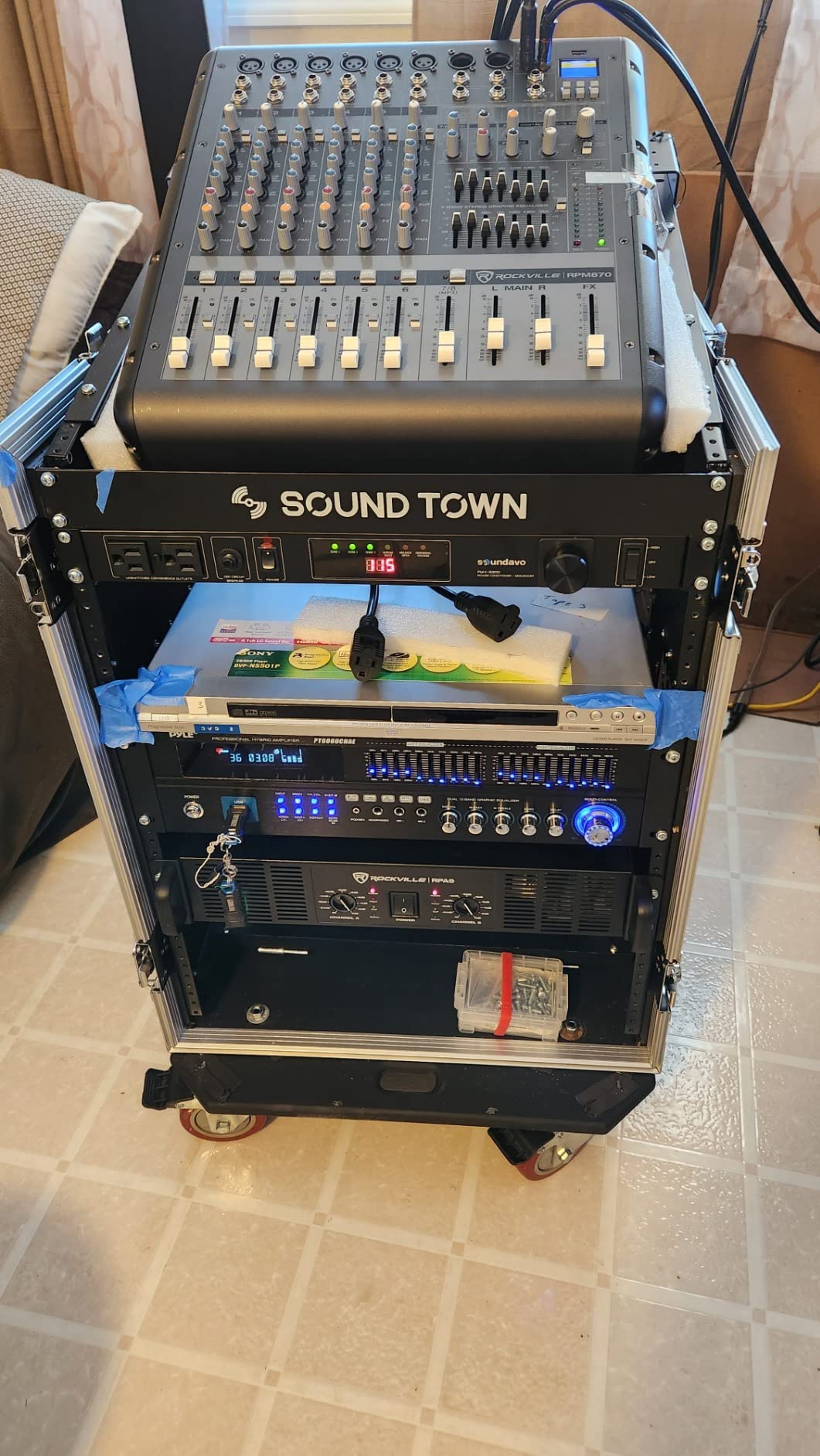 Rockville RPM870 6000w Powered Mixer, 8 Channel, 8 XDR2 Mic Pres, USB, 24-Bit Effects, Bluetooth customer photo 2