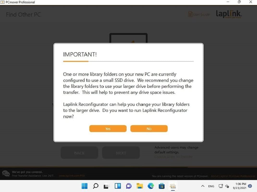 Laplink PCmover Ultimate 11 - Migration of your Applications, Files and Settings from an Old PC to a New PC - Data Transfer Software - With Optional High Speed Ethernet Cable - 1 License customer photo 12