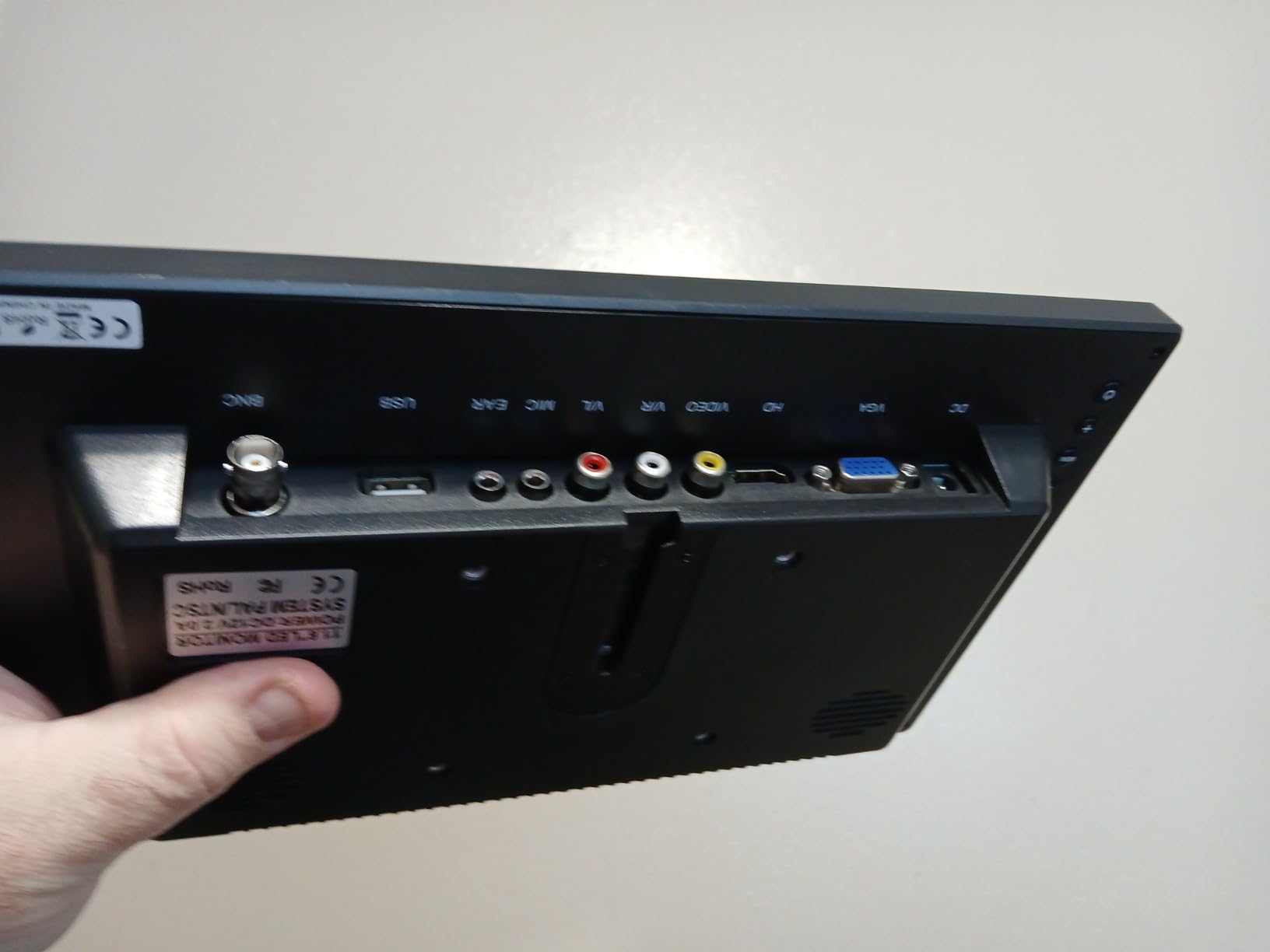 Hikity 10.1 Inch Small HDMI Monitor Portable CCTV Monitors 1280x600 for PC/TV/Raspberry Pi/Camera/Gaming with BNC/AVI/VGA/HDMI Input Cable, Support Remote Control, Built-in Speakers Flip Image customer photo 2