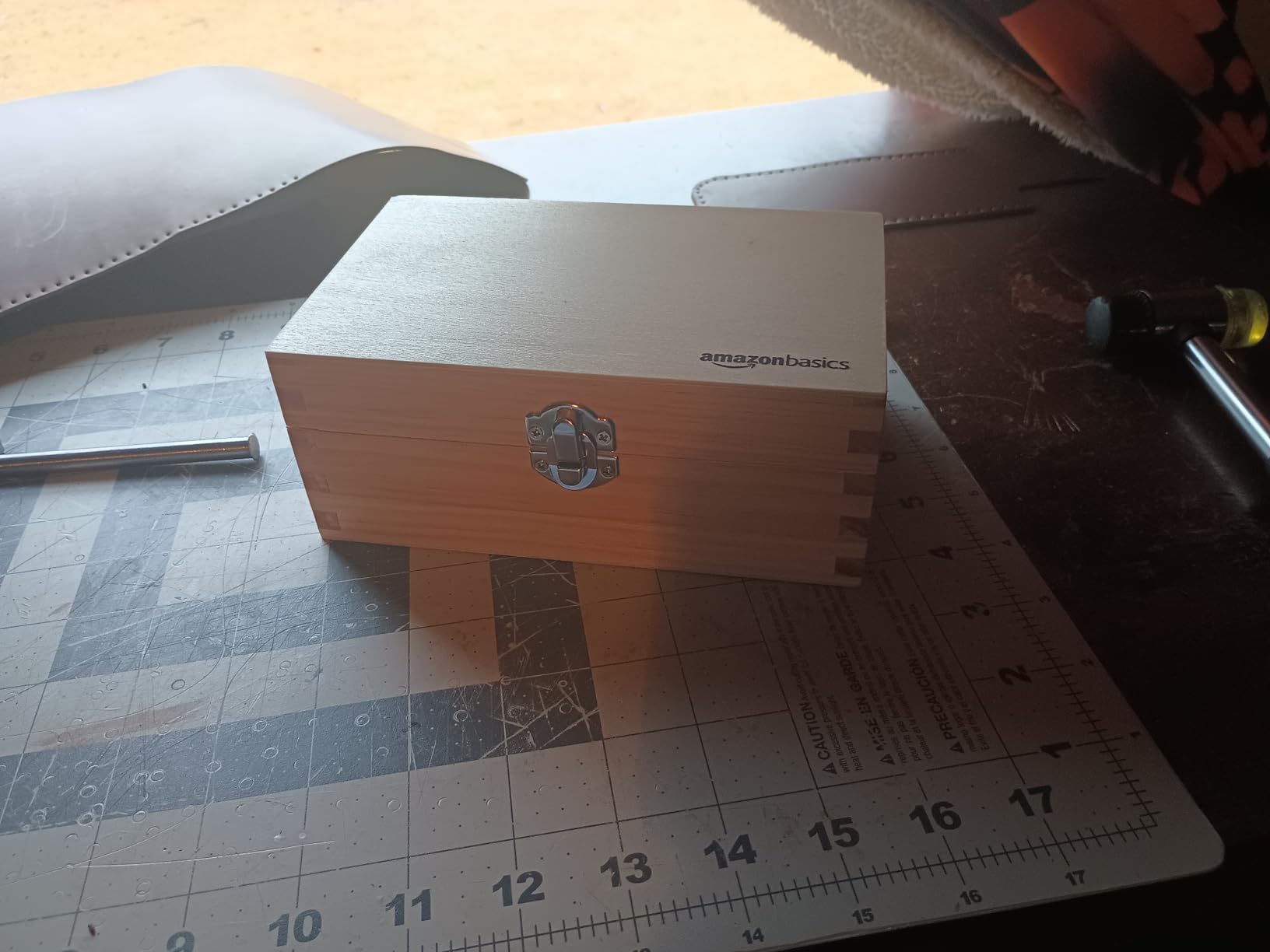 Amazon Basics Metal Stamping Kit, Alphabet and Number Stamps, 36-Piece Set with Wood Storage Case, for Leather, Wood, Clay, Crafting customer photo 1