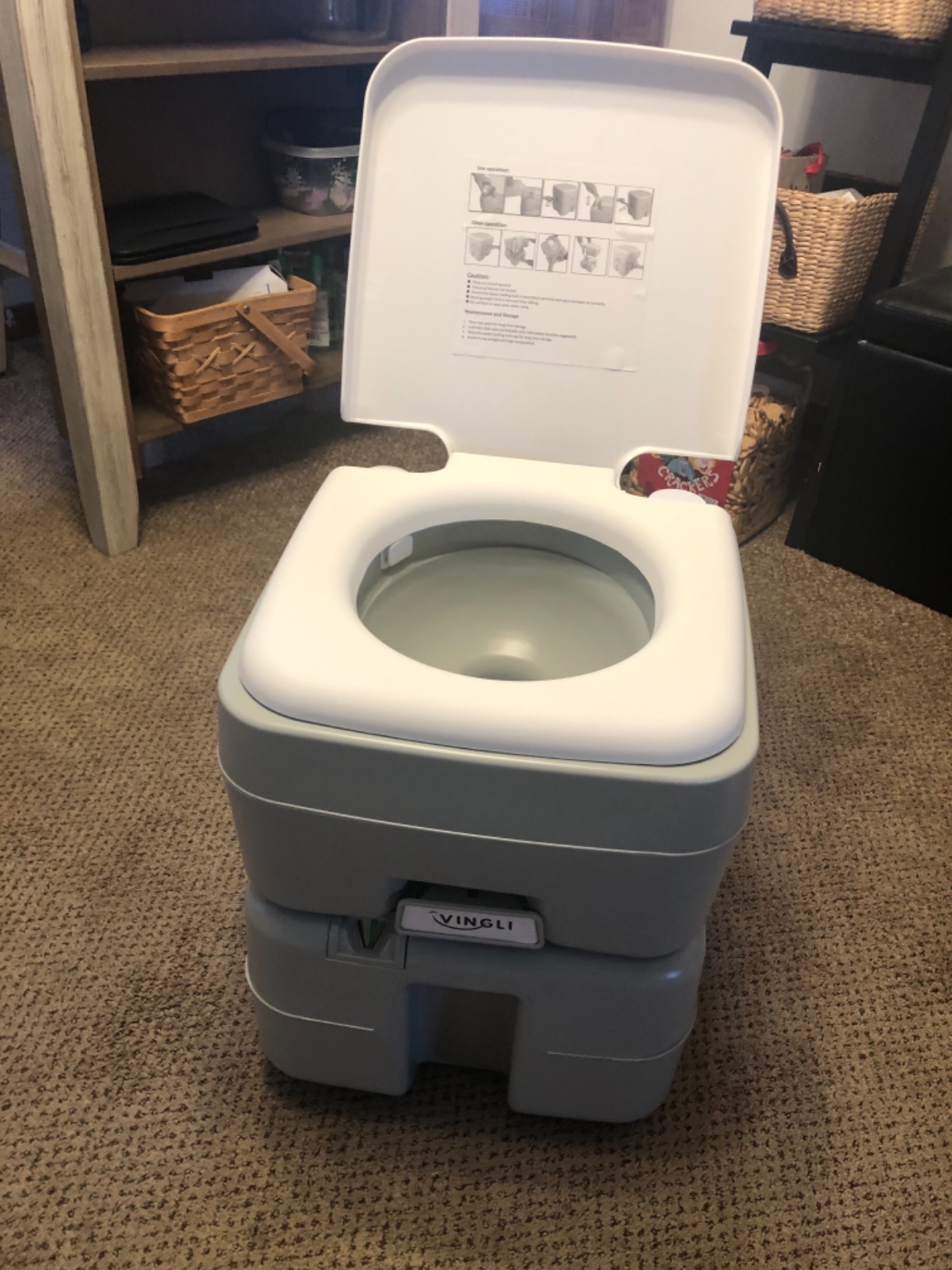 VINGLI Portable 5.3 Gallon Camping Toilet w/Carrying Bag,Large Capacity Tank for Camping,Boat/Truck customer photo 1