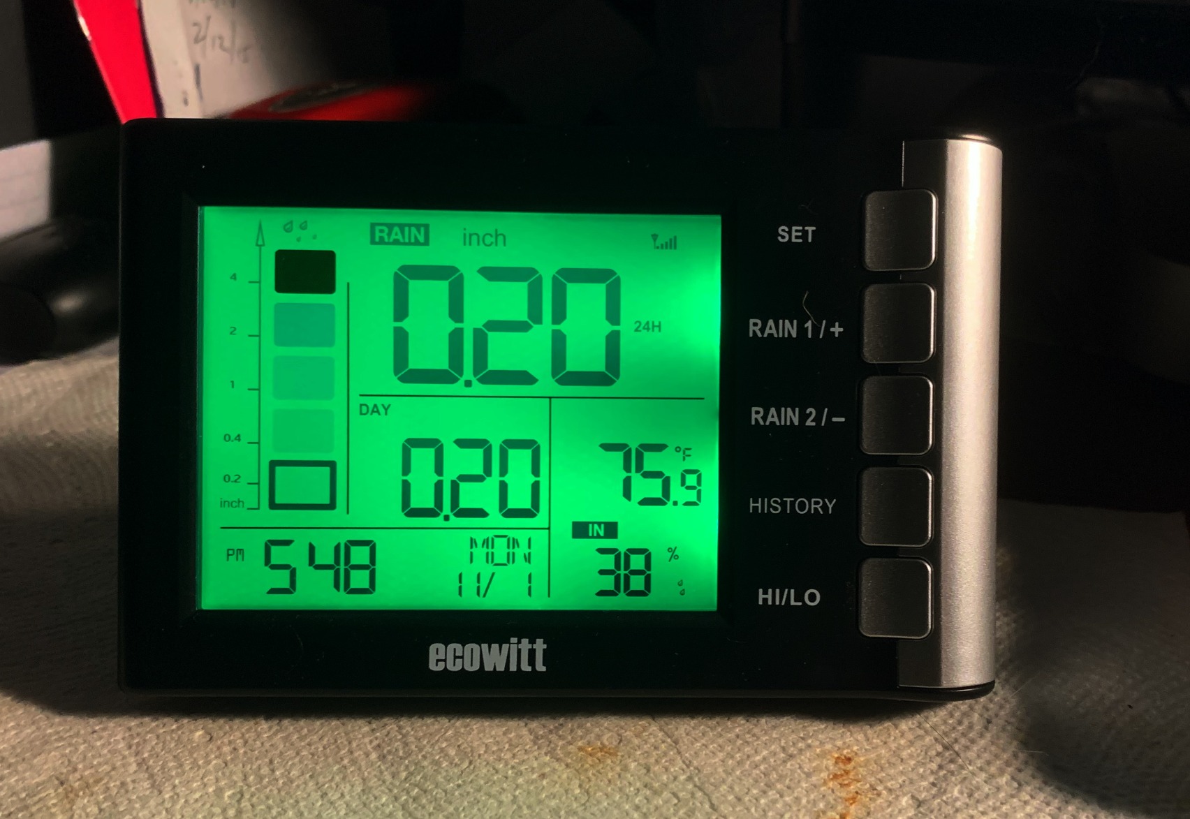 ECOWITT WH5360B Wireless Rain Gauge High Precision Digital 3-in-1 Weather Station with Indoor Thermometer and Hygrometer customer photo 2