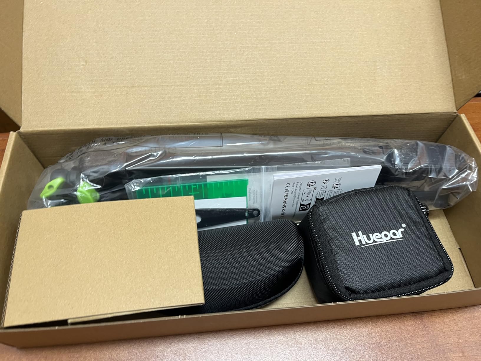 Laser Level Self Leveling, Huepar Box-1G 150Ft Green Cross Line Laser for Picture Hanging, Tile, Decoration & DIY Construction - 360° Magnetic Base & AA Battery, Outdoor Use Pulse Mode with Receiver customer photo 2