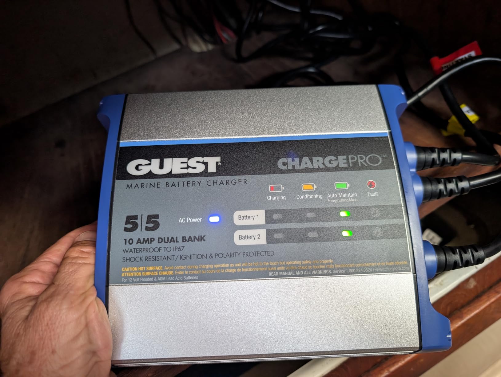 Guest 2707A Guest On-Board Battery Charger 8A / 12V, 2 Bank, 120V Input customer photo 1