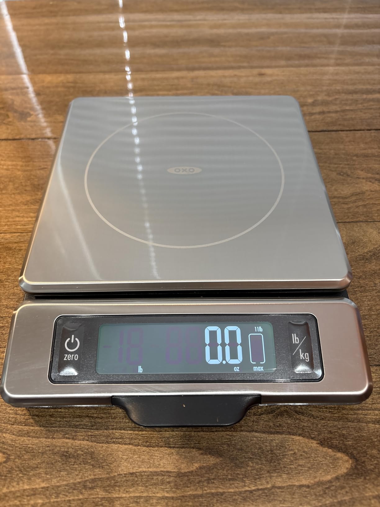 OXO Good Grips 11-Pound Stainless Steel Kitchen Scale with Pull-Out Display - Black customer photo 1