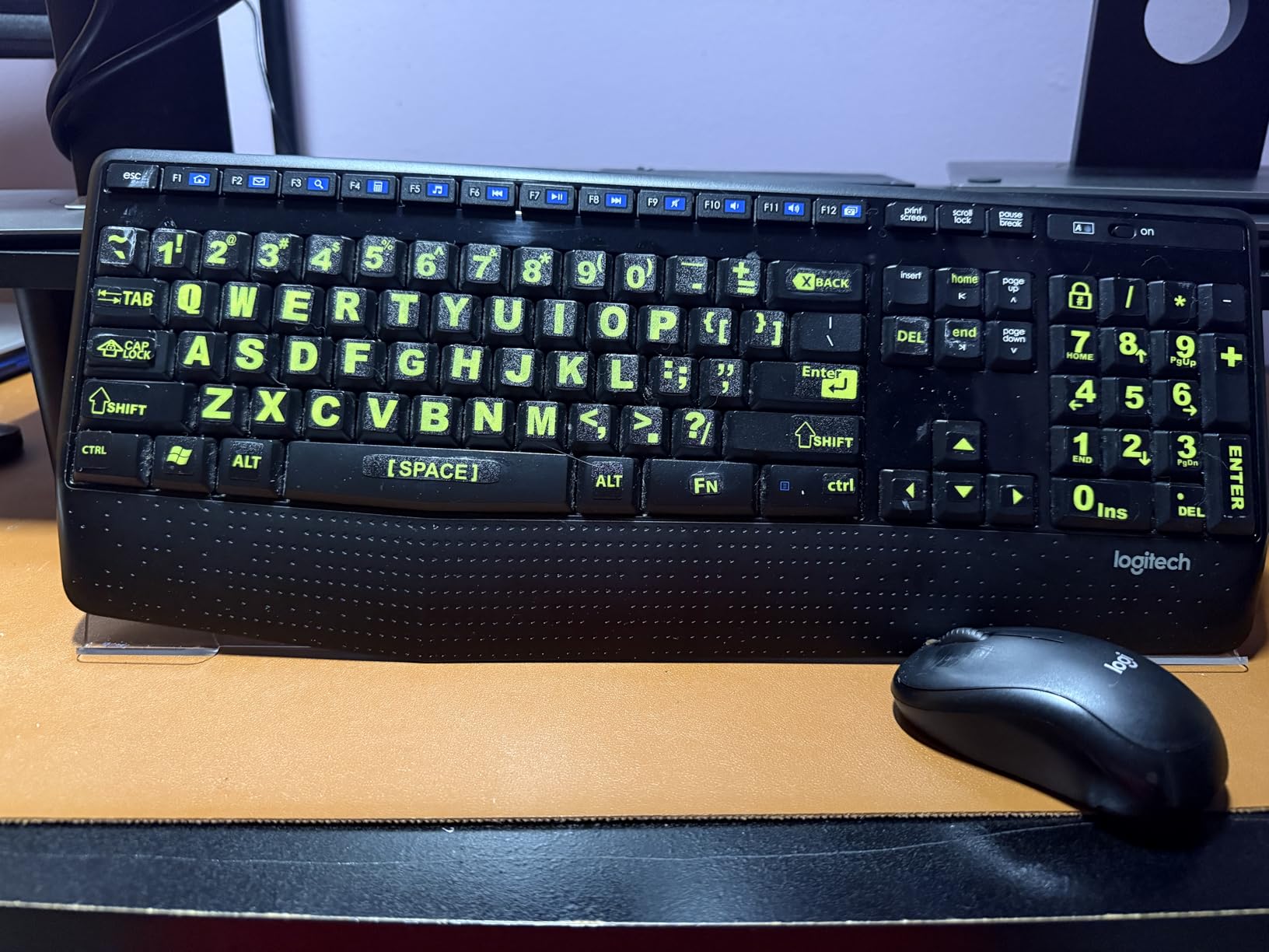 Keyboard Stickers Big Bright Luminescent Symbols. Will Not Wear or Fade. 3 Yr. Warranty. Great for Sight Impaired. (U.S. English Keyboard) Also Includes Pocket/Purse Magnifier, USB LED & Tweesers. customer photo 2