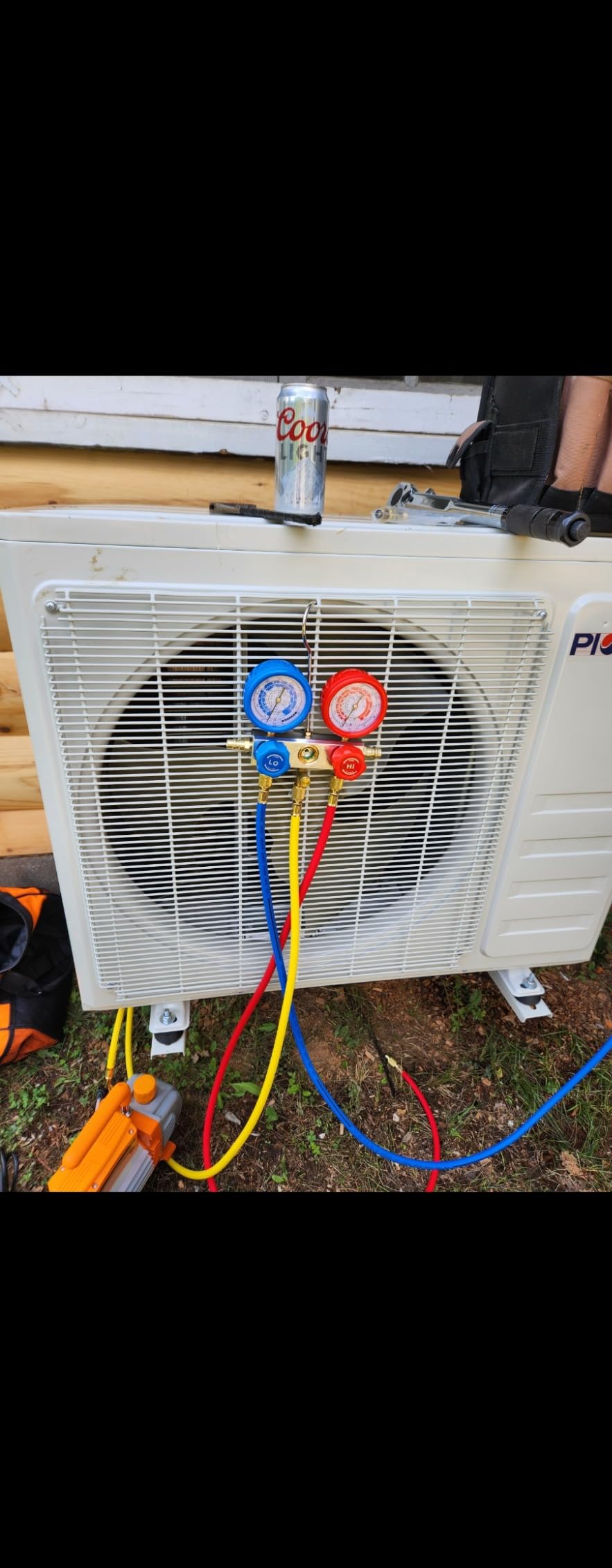 BACOENG 3.6CFM AC Vacuum Pump and Gauge Set - Home Mini Split Vacuum Pump Kit for R410A Refrigerants - w/ R410a Mini Split Adapter & 3x5FT Hoses customer photo 1