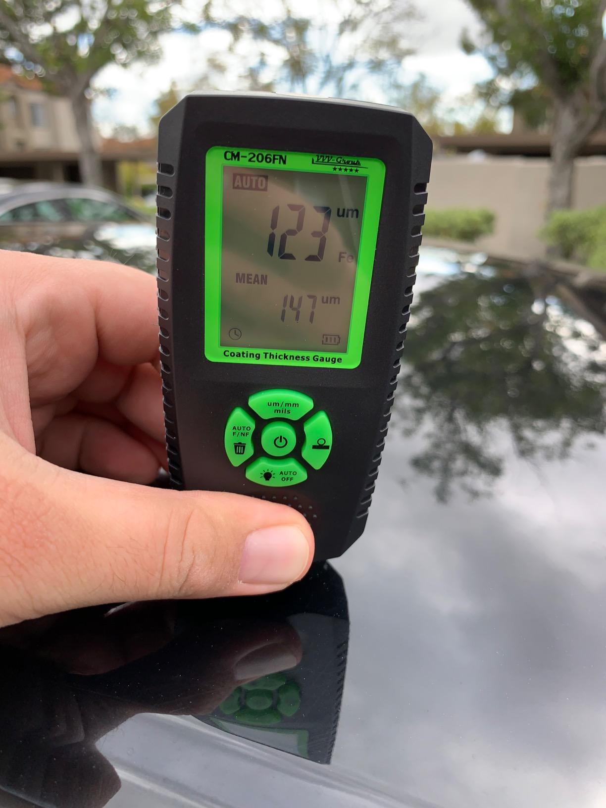 Paint Thickness Gauge - CM-206X Automotive Coating Thickness Meter 0-59.1 mils (0-1500 µm), 0.001 mils Resolution, Fe/NFe/Zn Auto Detection, Ruby Probe customer photo 1