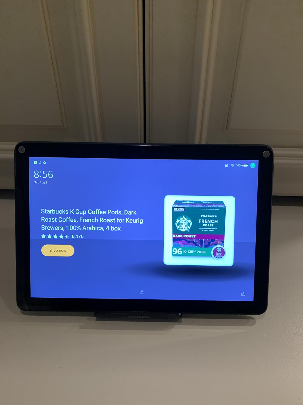 UGREEN Cell Phone Stand Holder for Desk Adjustable Compatible with iPhone 13 12 Pro Max 11 SE XS XR 8 Plus 6 7 Galaxy Note20 S20 S10 S9 S8 Foldable Black customer photo 2