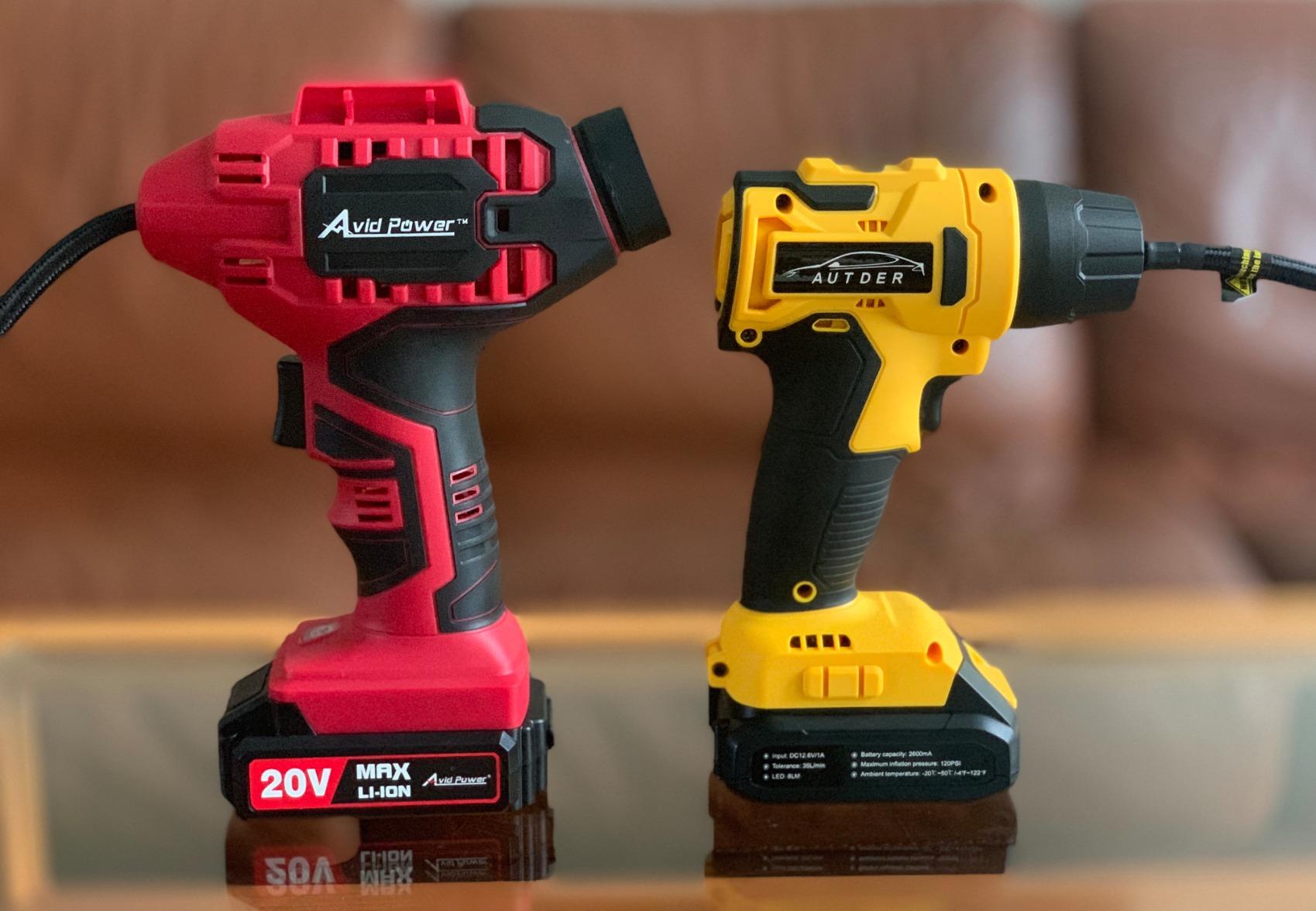 AVID POWER Tire Inflator Portable Air Compressor, 20V Cordless Car Tire Pump, Rechargeable Battery Powered Air Compressor w/12V DC Adapter, Digital Pressure Gauge customer photo 1