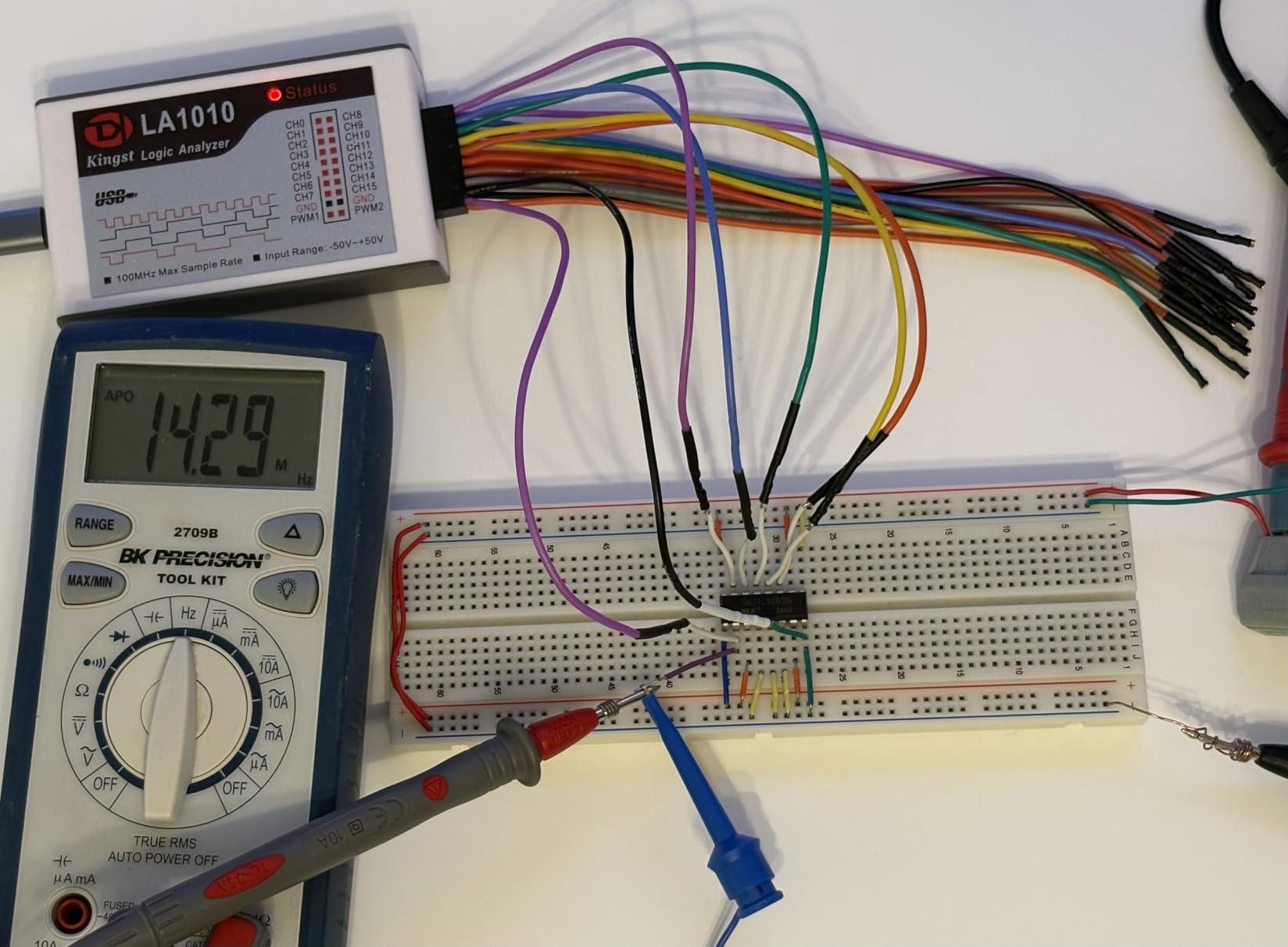 LA1010 USB Logic Analyzer 16 Input Channels 100MHz with The English PC Software Handheld Instrument,Support Windows (32bit/64bit),Mac OS,Linux customer photo 1