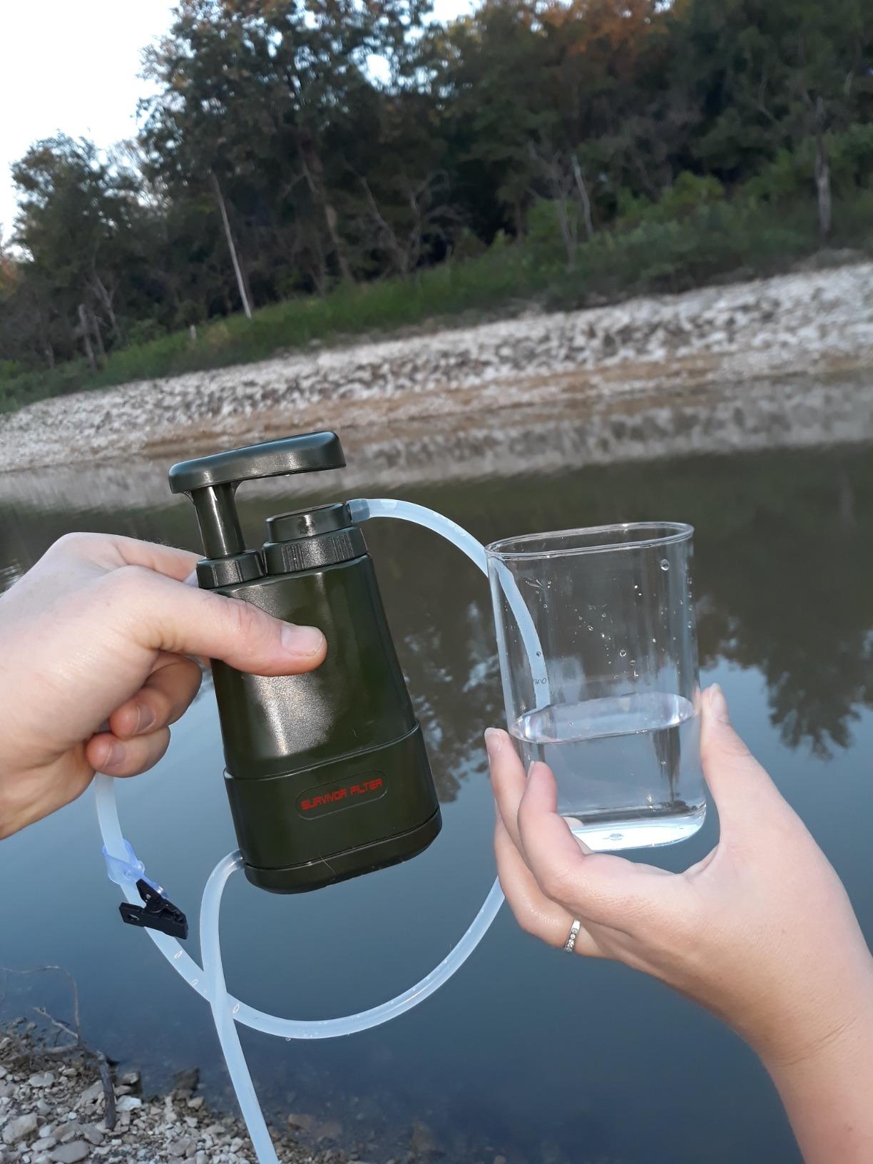 Survivor Filter PRO Extender Series - Portable Water Filter Pump with Extra Replacement Filters - Tested in USA Labs - Bacteria, Parasite and Virus Removal - Ultimate Survival & Backpacking Gear customer photo 2