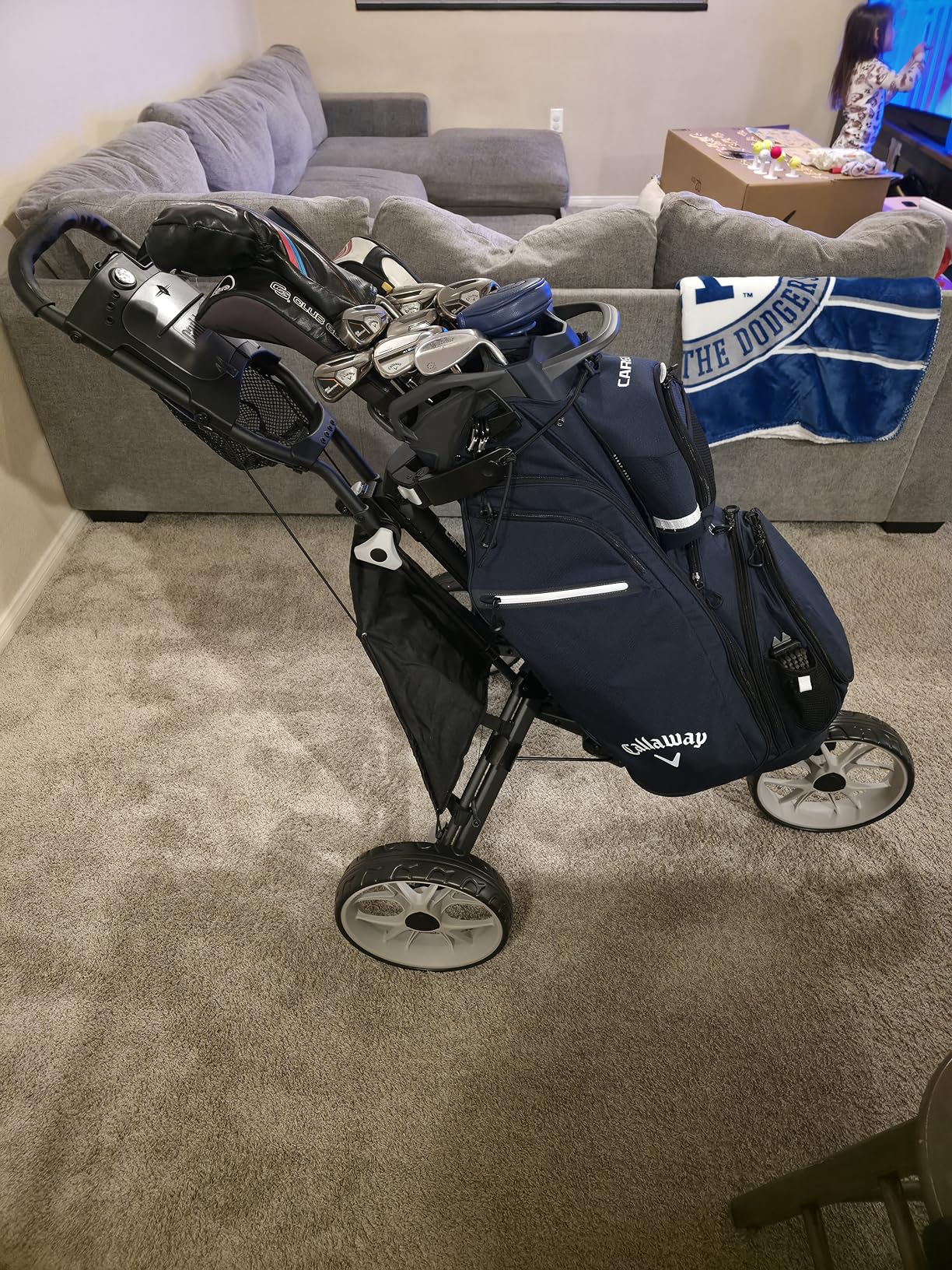 Caddytek CaddyLite EZ V8 Golf Push Cart - Lightweight 3 Wheel Foldable Cart with One-Click 2-Step Folding customer photo 1