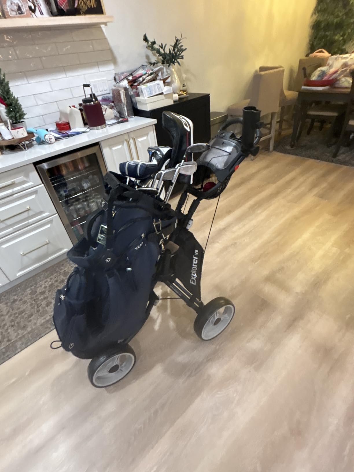 Caddytek Explorer V8 Golf Push Cart - SuperLite 4 Wheel Aluminum Foldable Cart customer photo 2