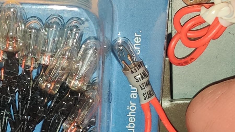 GPW05W 50PCS Clear 4mm 12V 70mA Miniature Pre-Wired Grain of Wheat Bulbs Warm White for Model Train Layout or Architectural Project customer photo 2